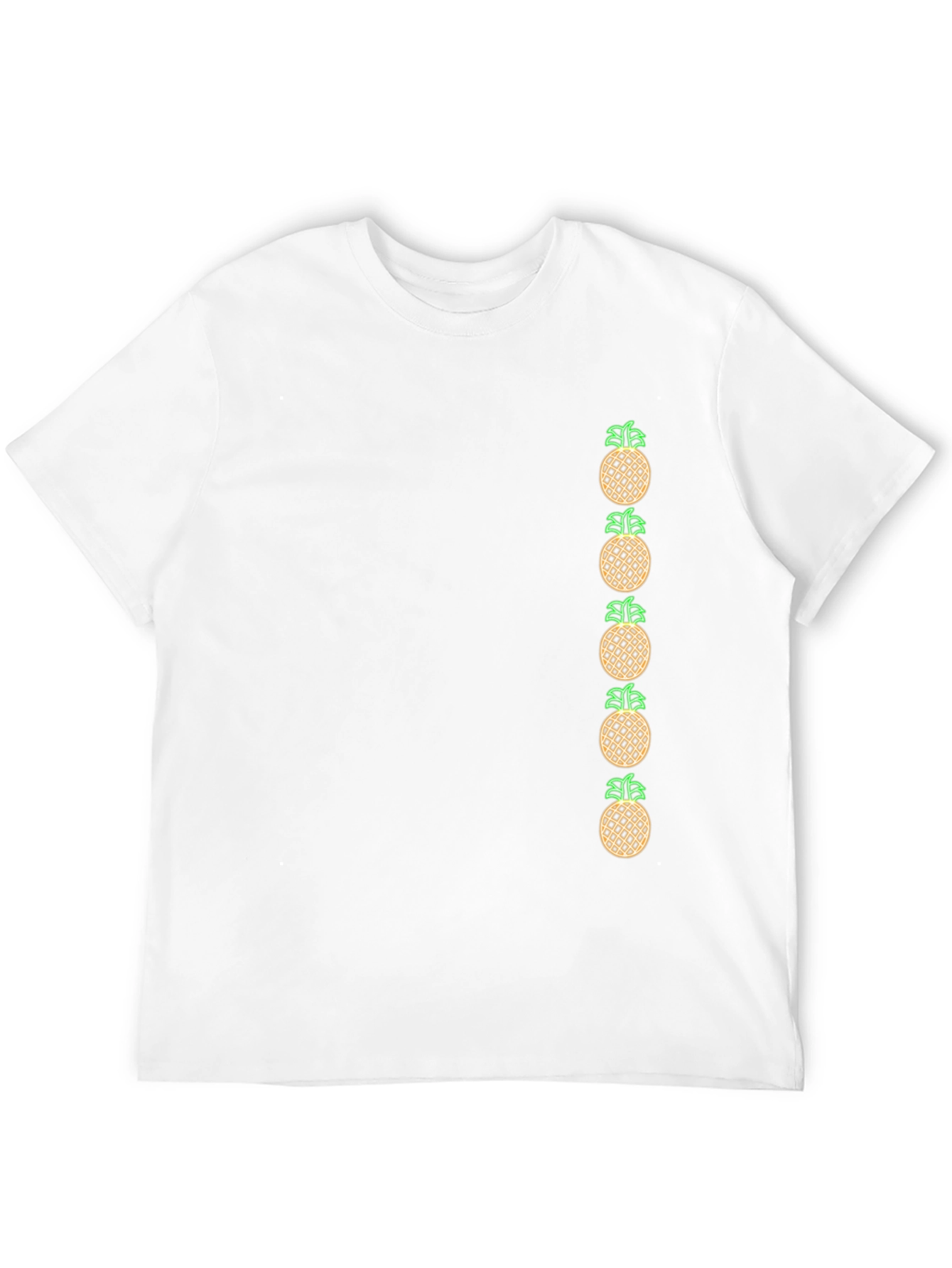 Pineapple Graphic Print Black T-Shirt