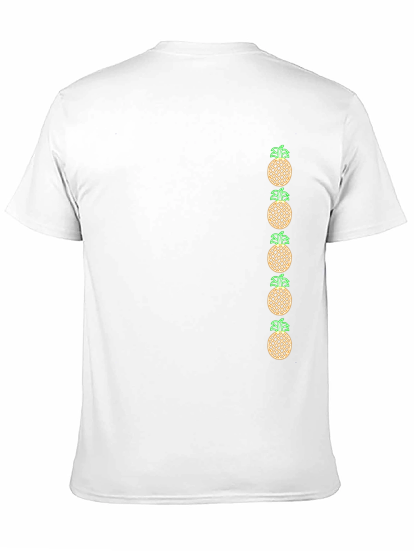 Pineapple Graphic Print Black T-Shirt