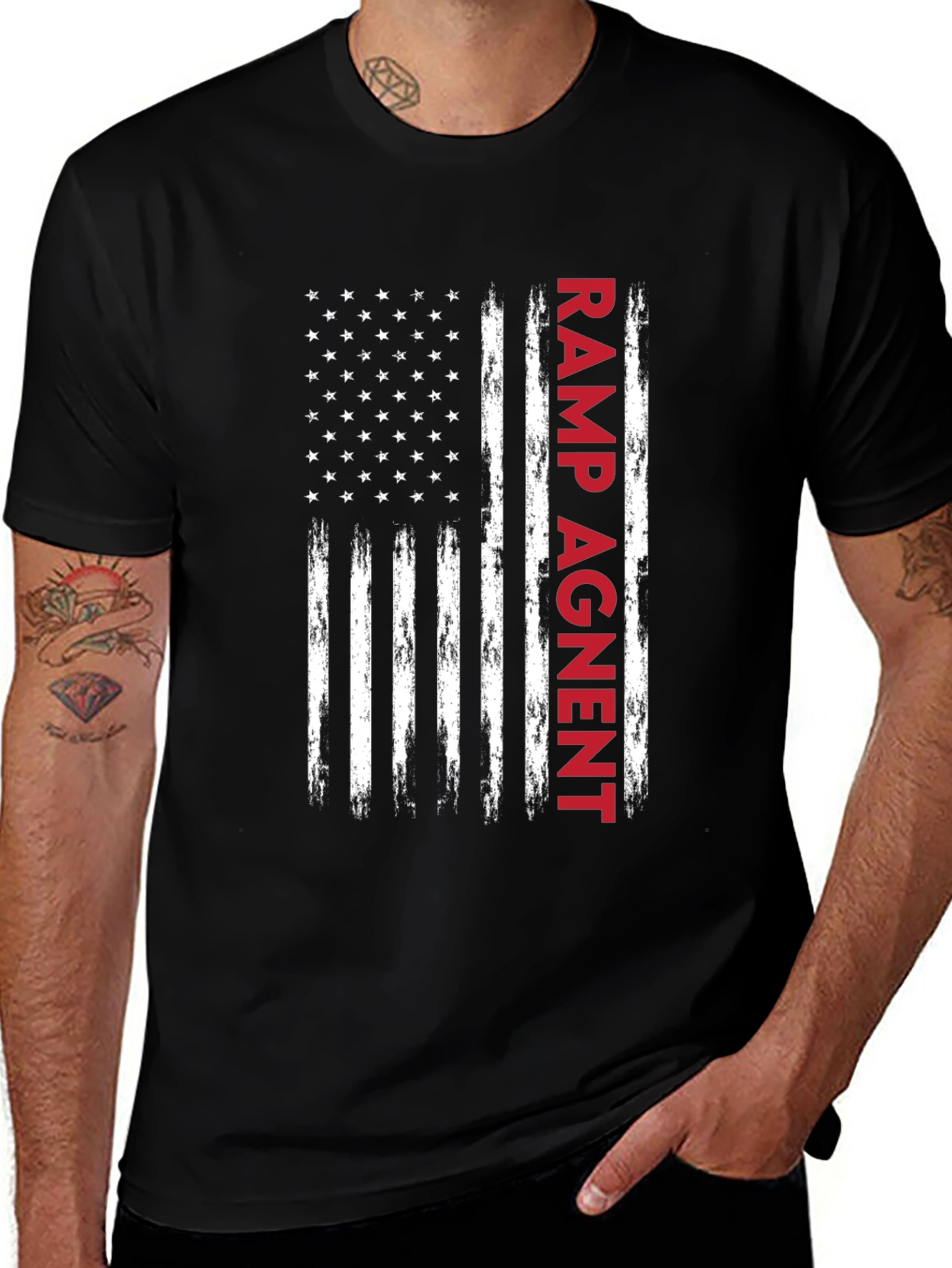 Ramp Agent American Flag T-Shirt