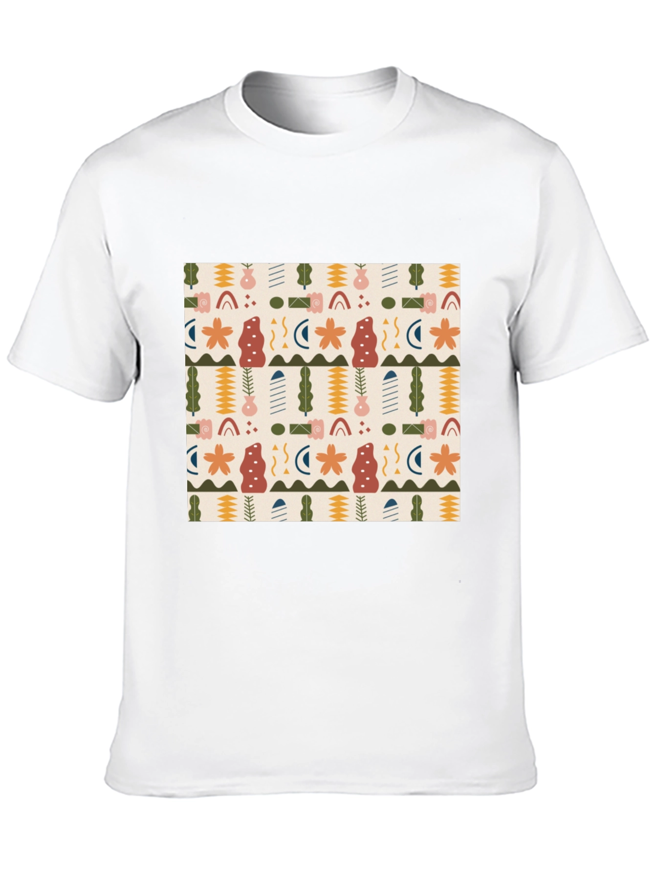Abstract Patterned Black T-Shirt