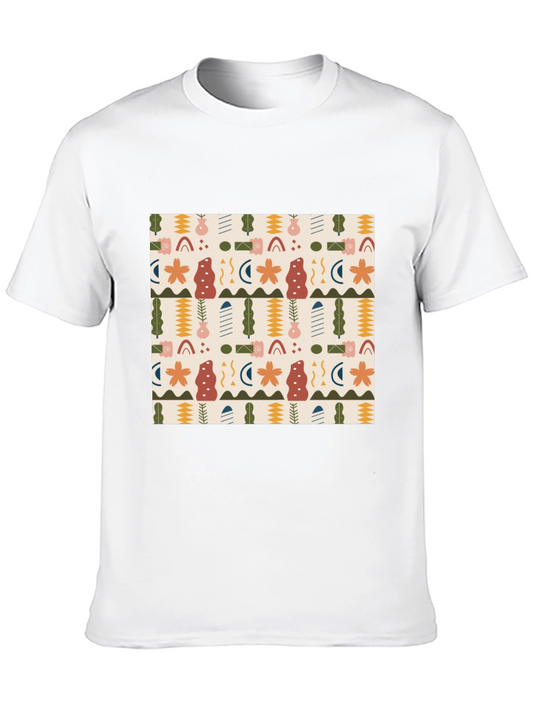 Abstract Patterned Black T-Shirt