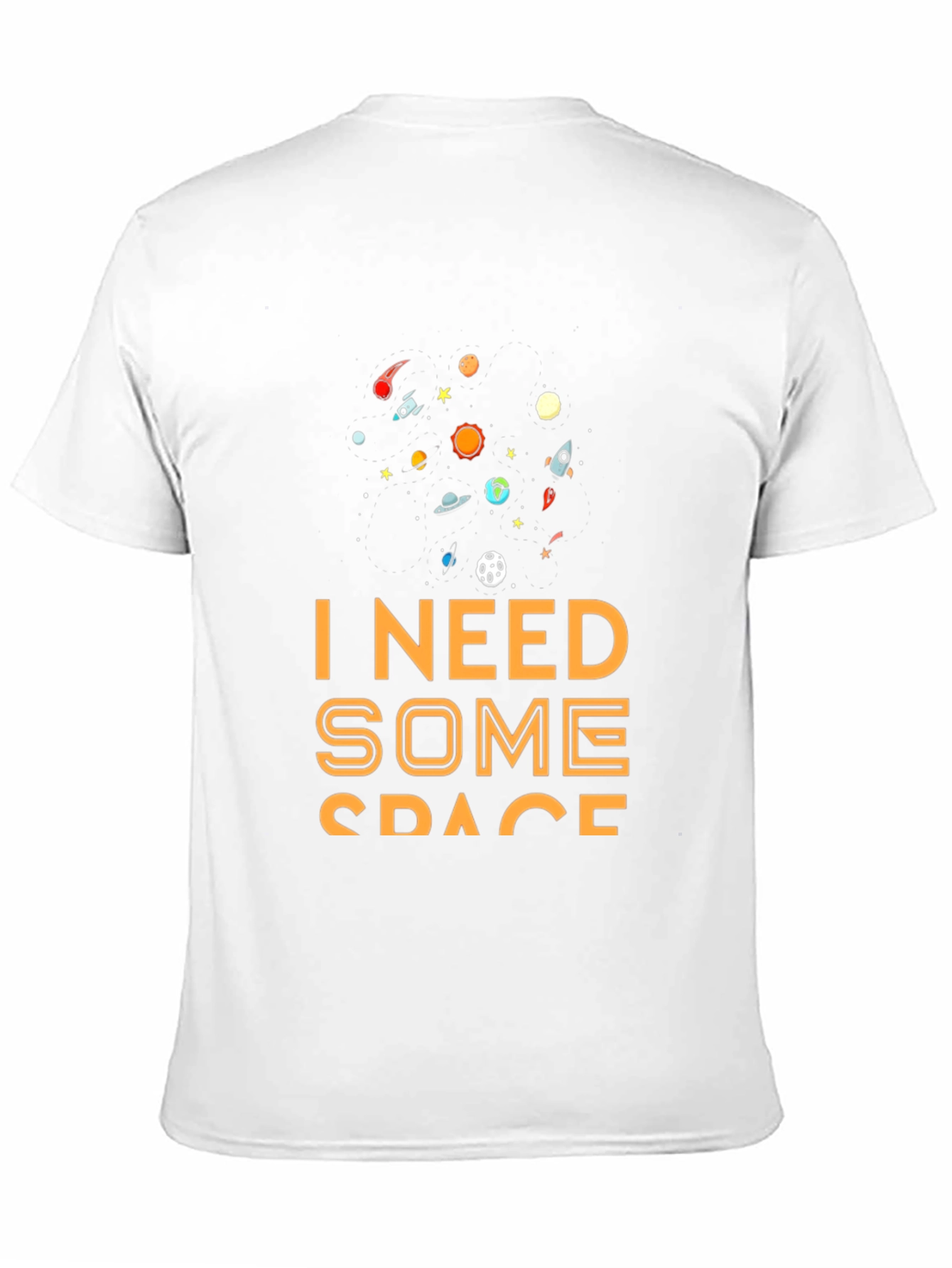 I Need Some Space Black Graphic T-Shirt