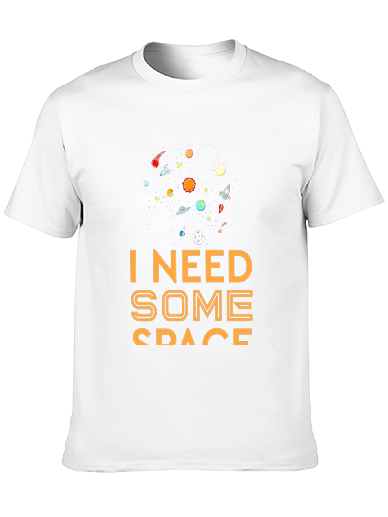 I Need Some Space Black Graphic T-Shirt