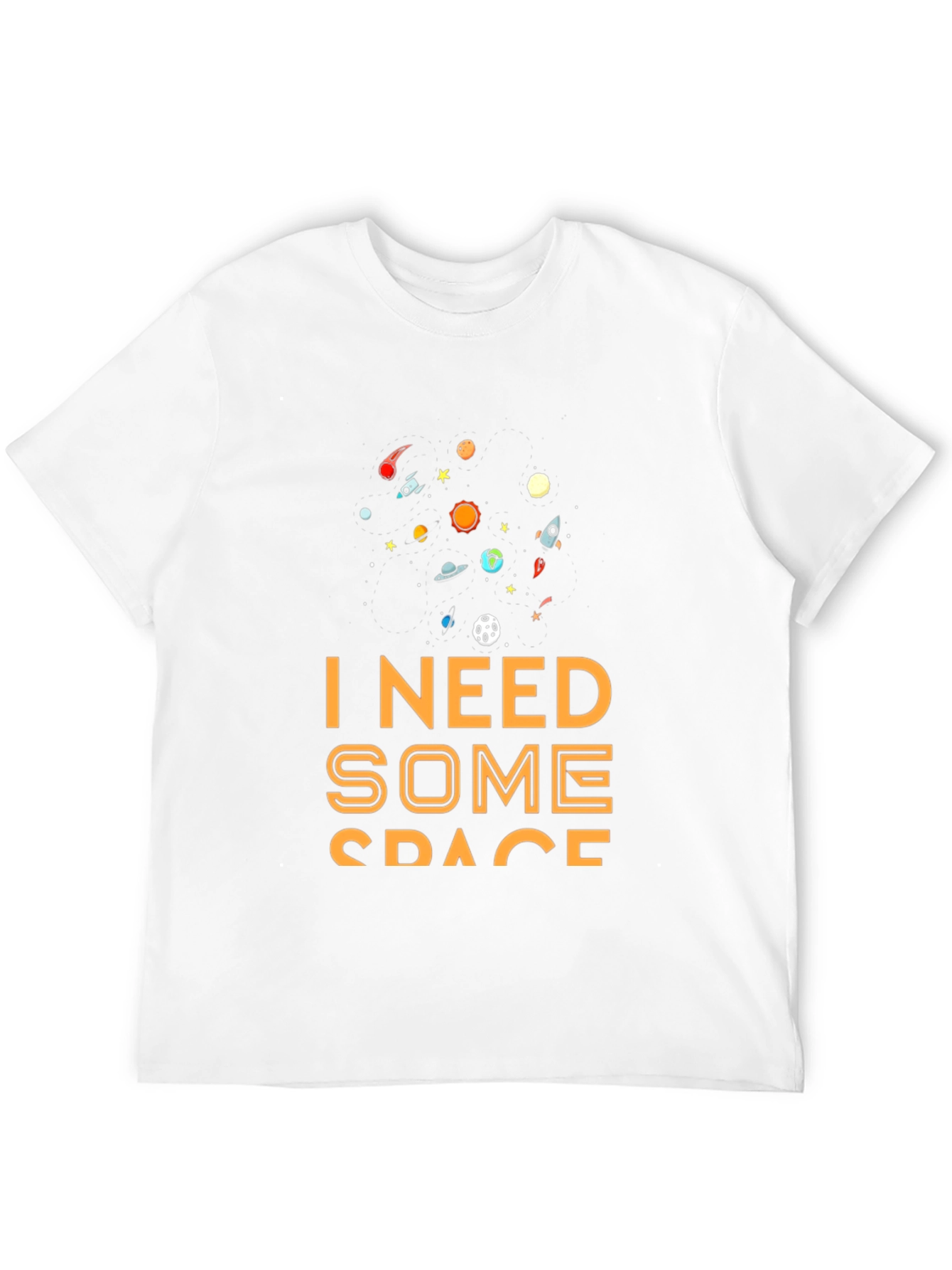 I Need Some Space Black Graphic T-Shirt
