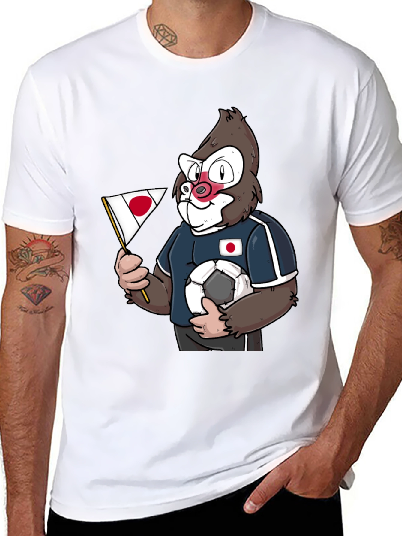 Japan Soccer Gorilla Graphic Tee