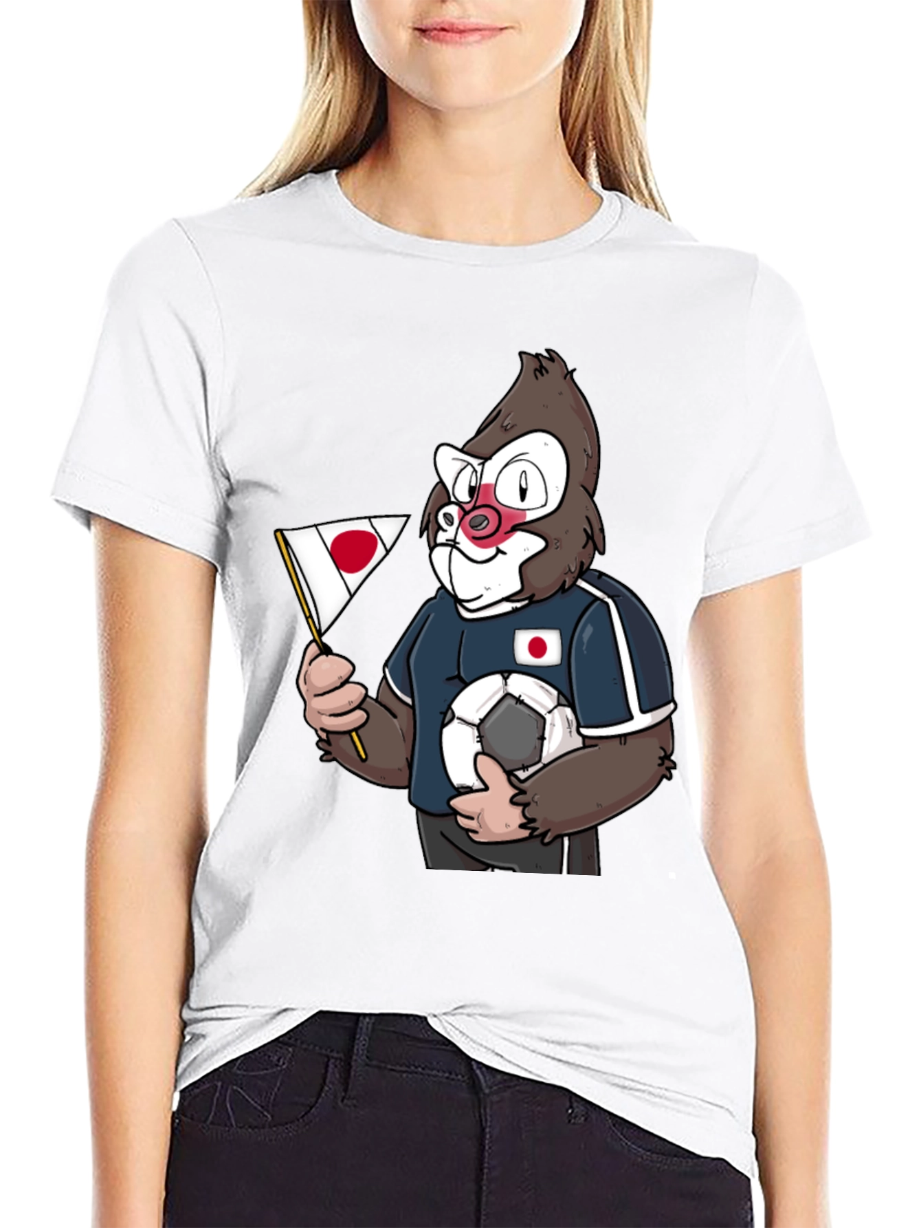 Japan Soccer Gorilla Graphic Tee