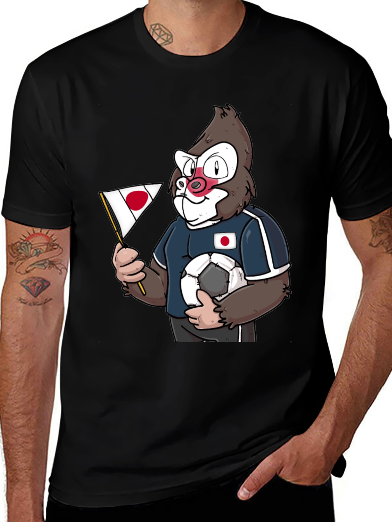 Japan Soccer Gorilla Graphic Tee