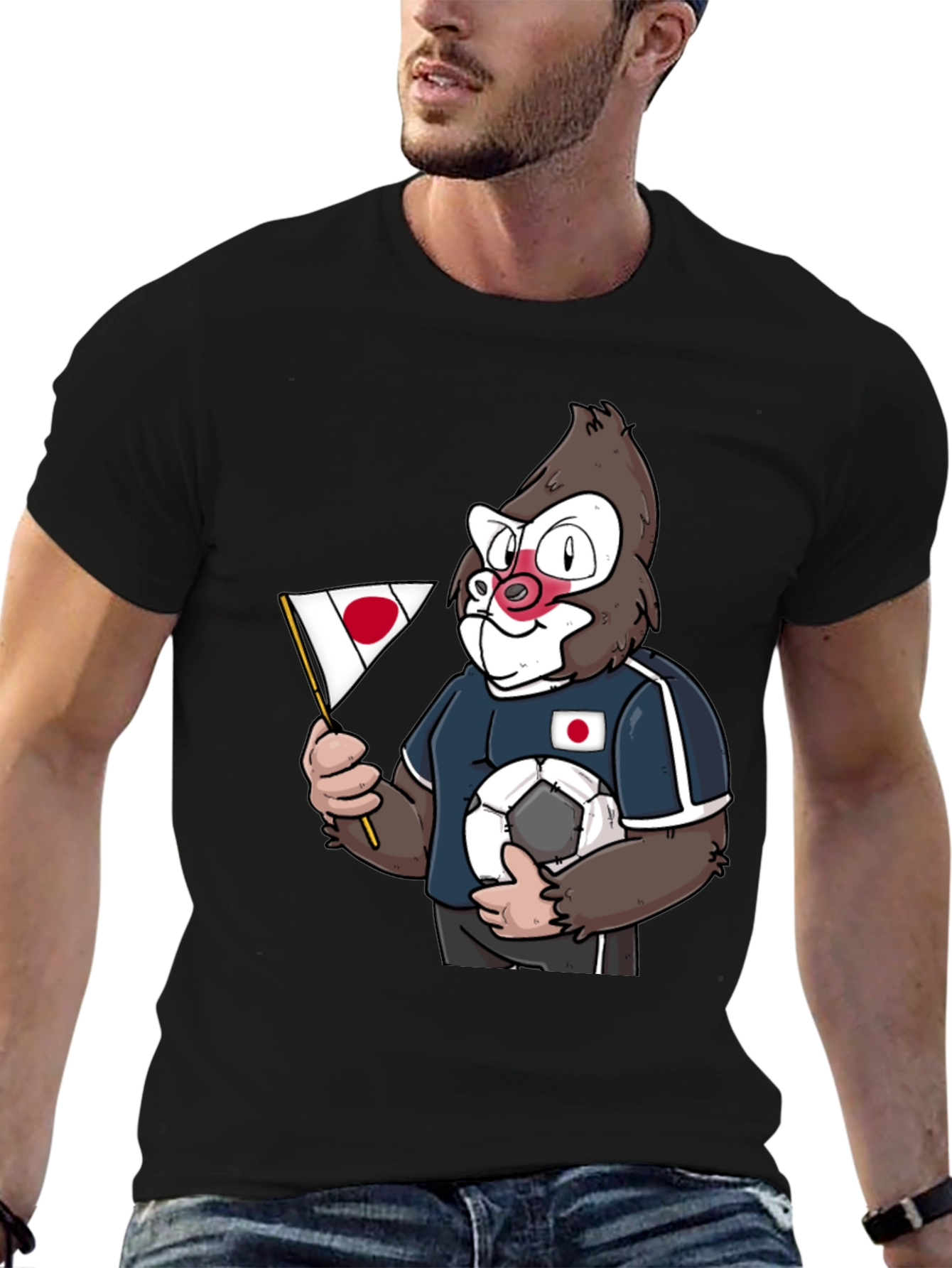 Japan Soccer Gorilla Graphic Tee