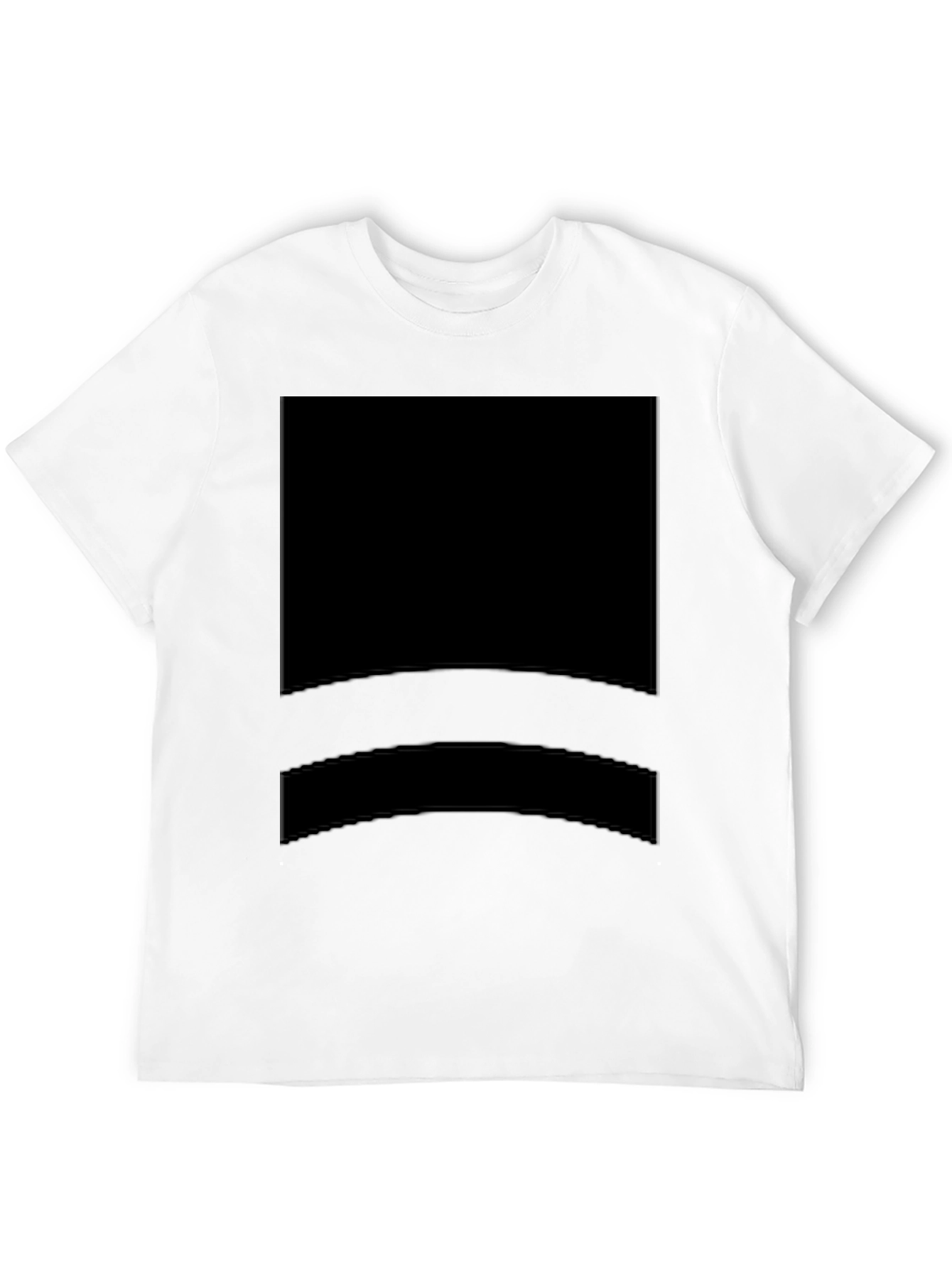 Mens Solid Black Casual Short Sleeve T-Shirt