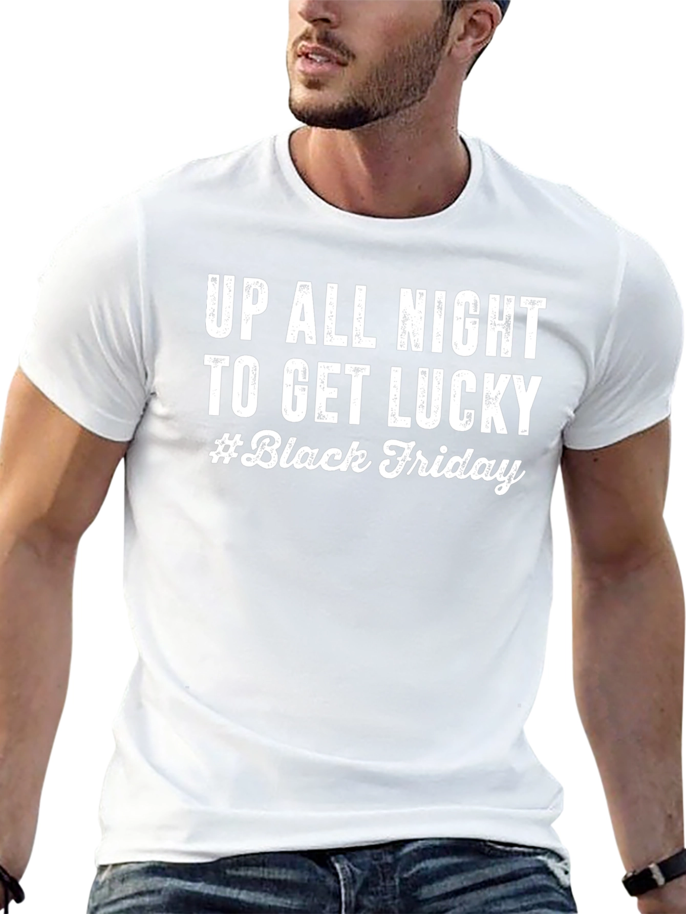 Up All Night to Get Lucky Black Friday T-Shirt