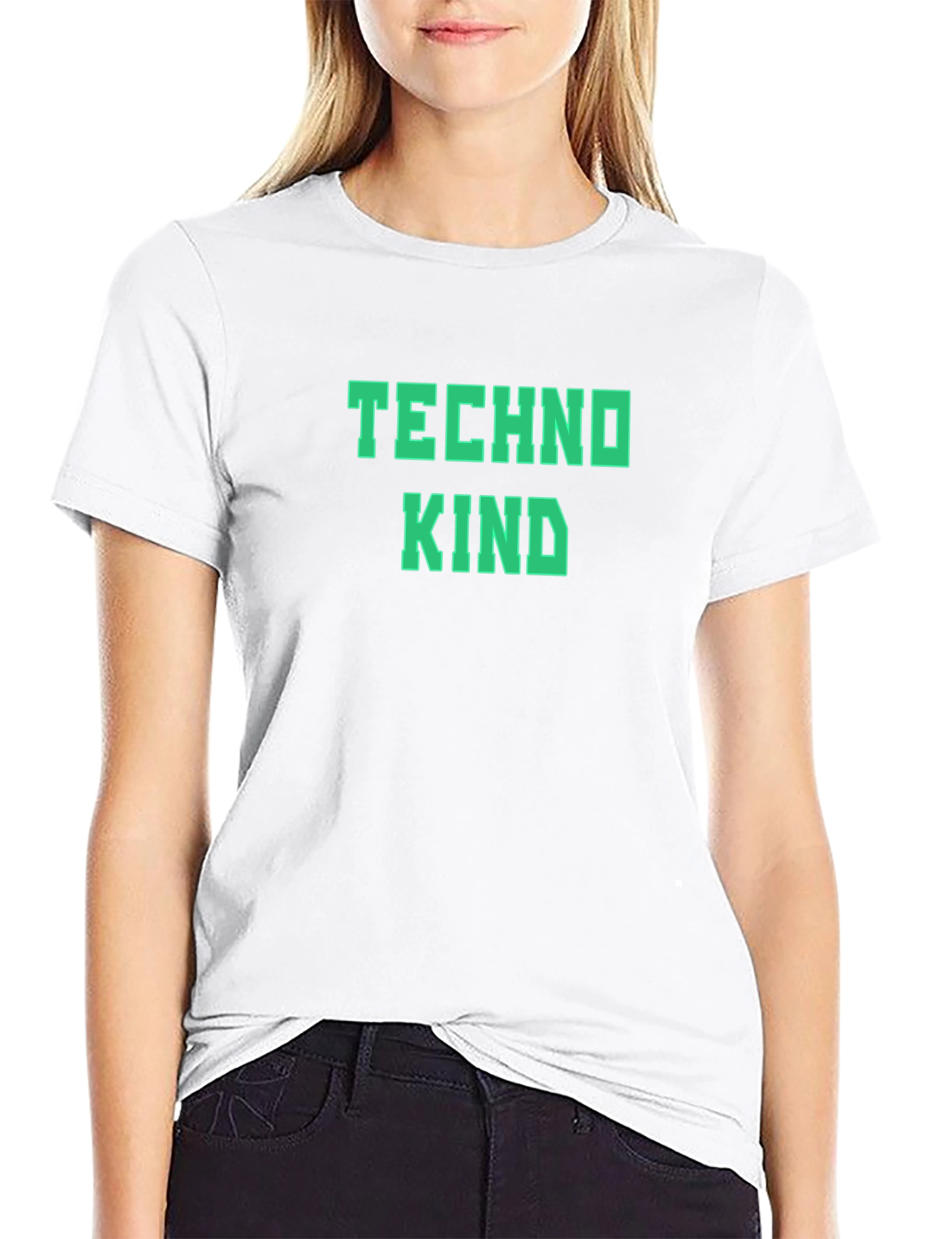 Techno Kind Graphic Tee - Stylish Crew Neck T-Shirt