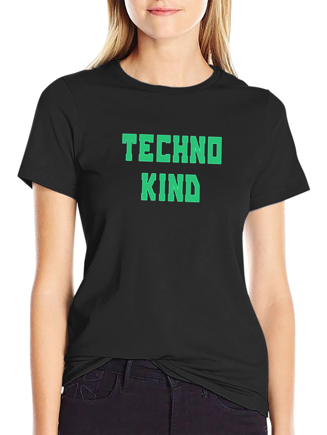 Techno Kind Graphic Tee - Stylish Crew Neck T-Shirt