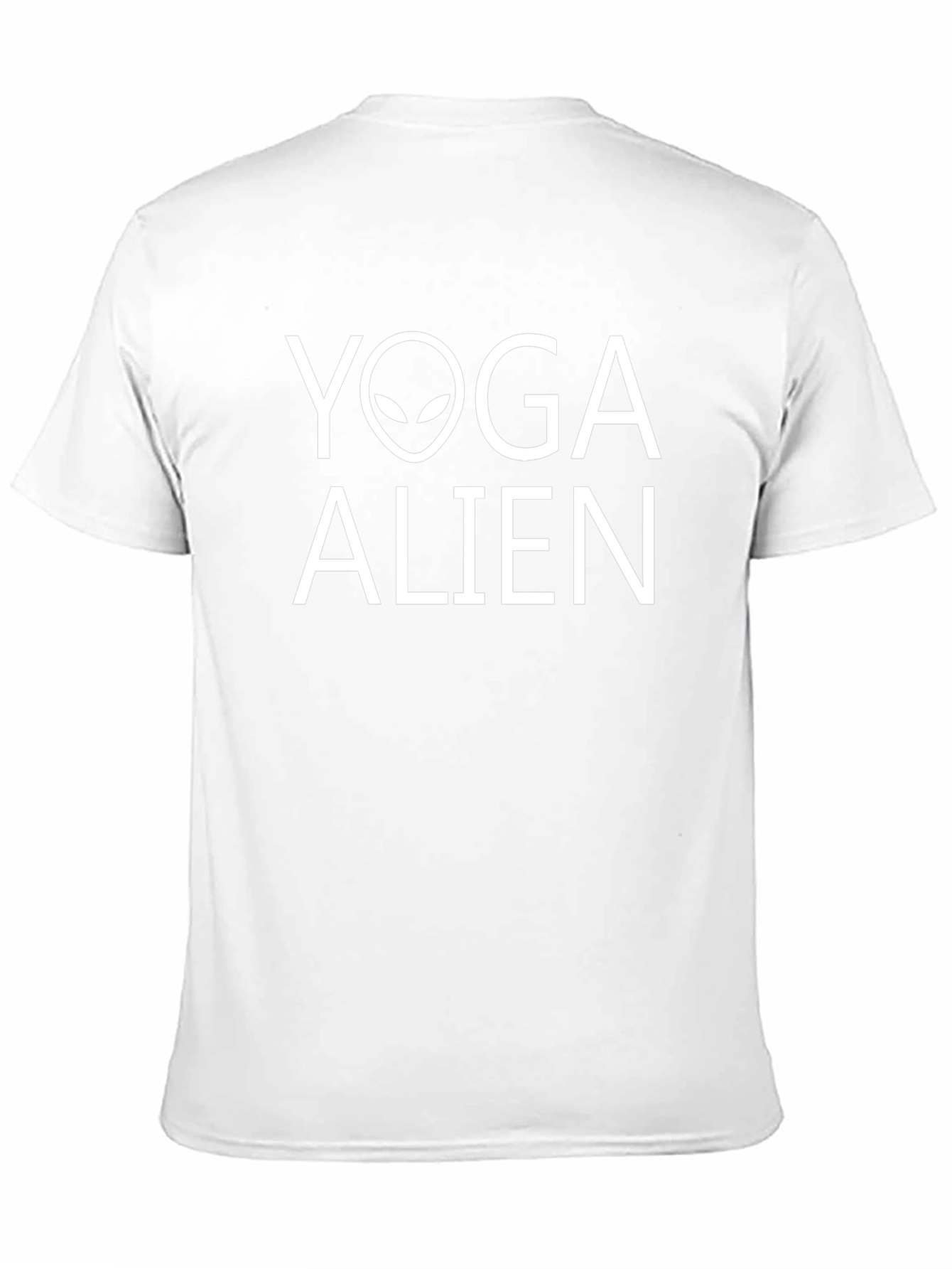 Yoga Alien Graphic Tee - Black Cotton T-Shirt