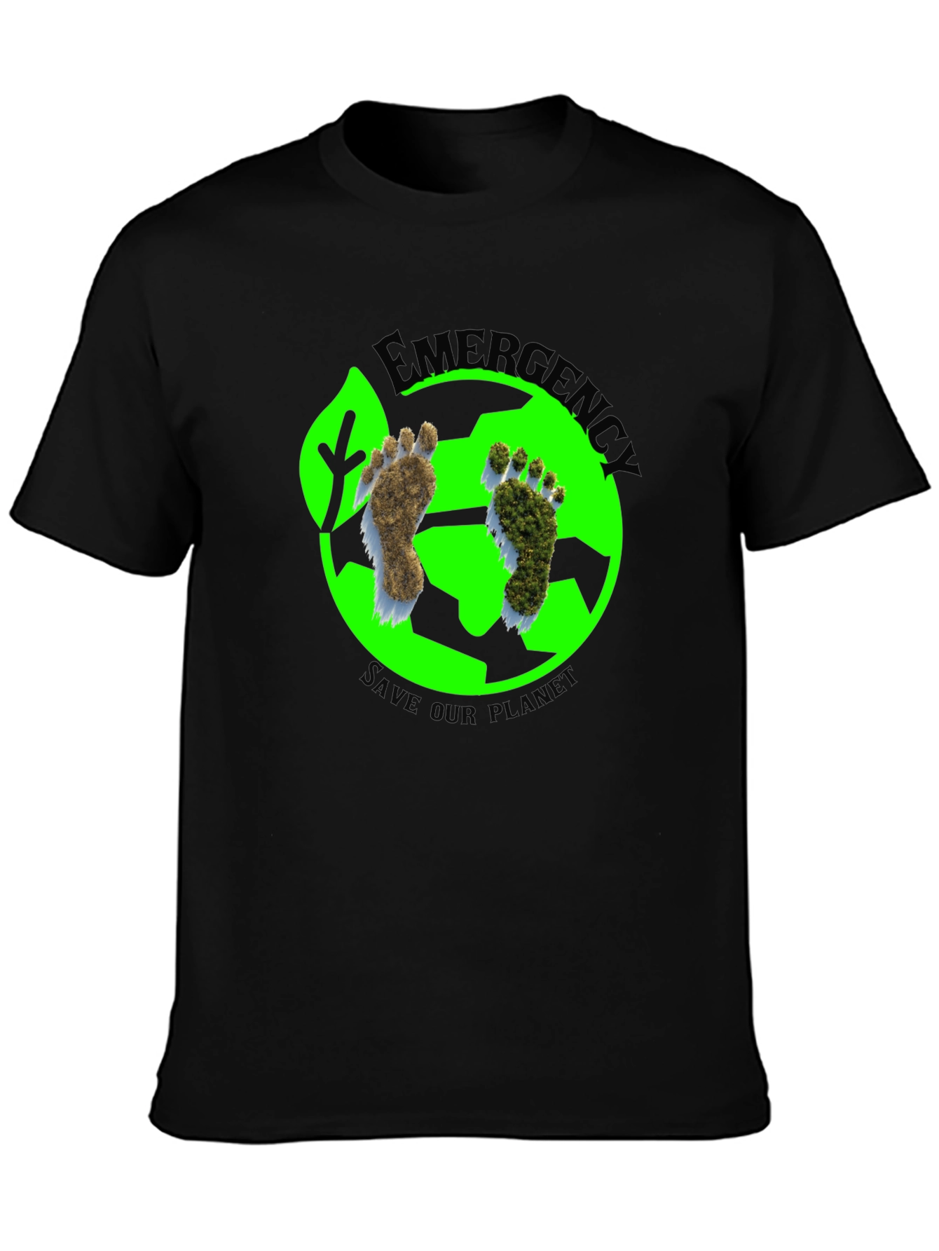 Eco-Friendly Save Our Planet Black T-Shirt