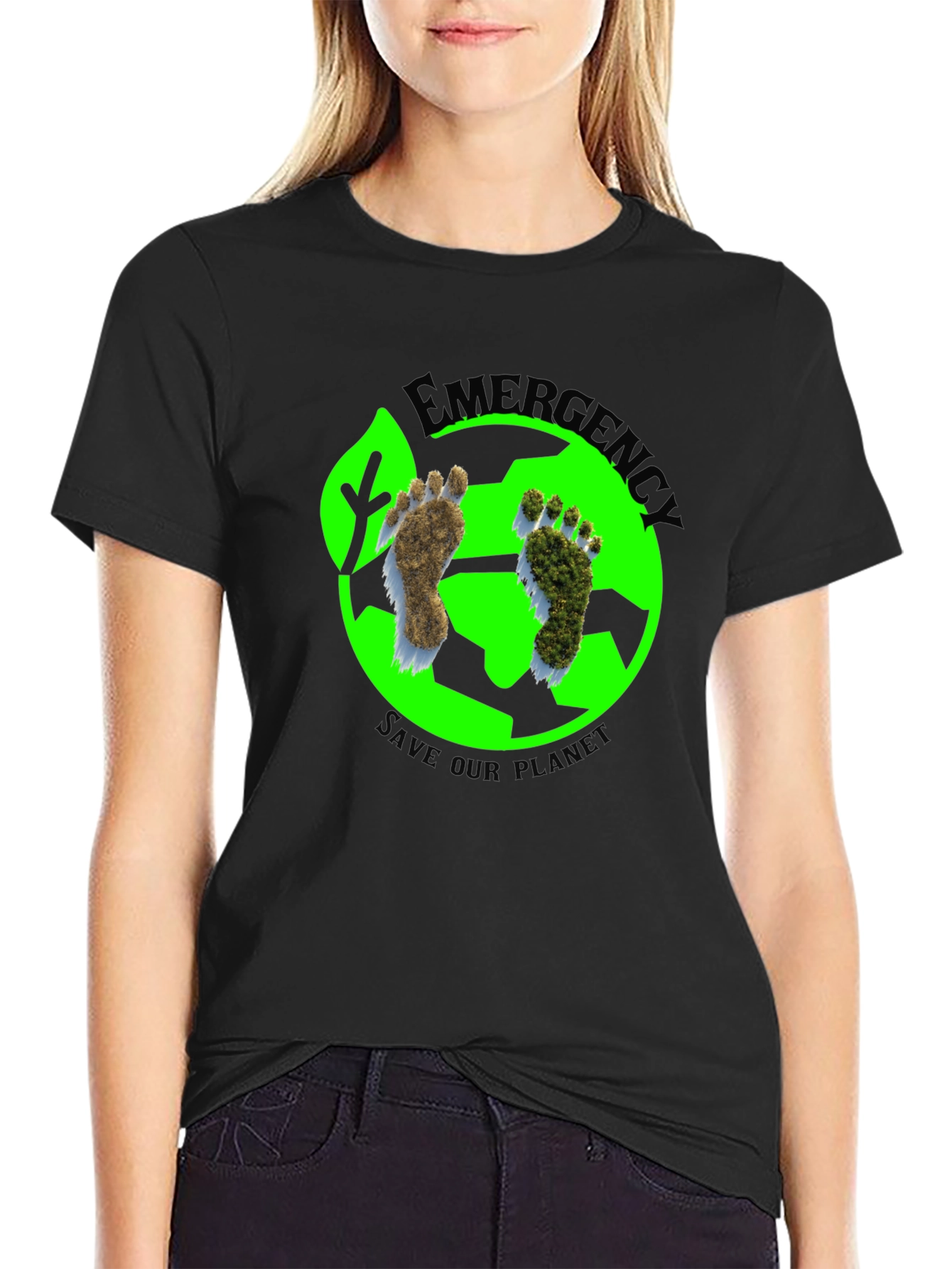 Eco-Friendly Save Our Planet Black T-Shirt