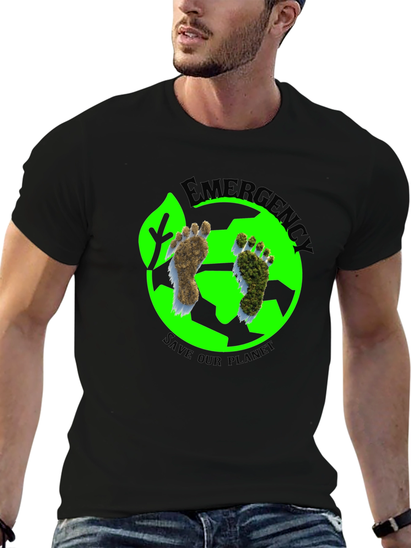 Eco-Friendly Save Our Planet Black T-Shirt