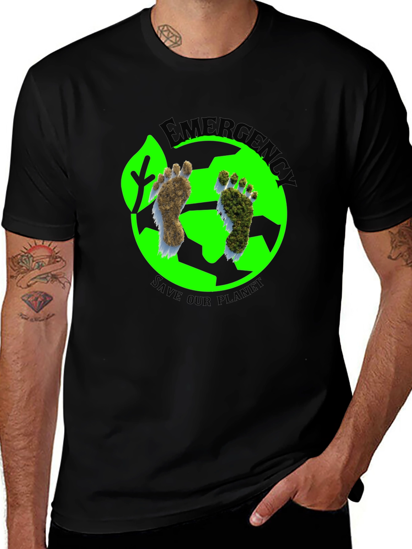 Eco-Friendly Save Our Planet Black T-Shirt