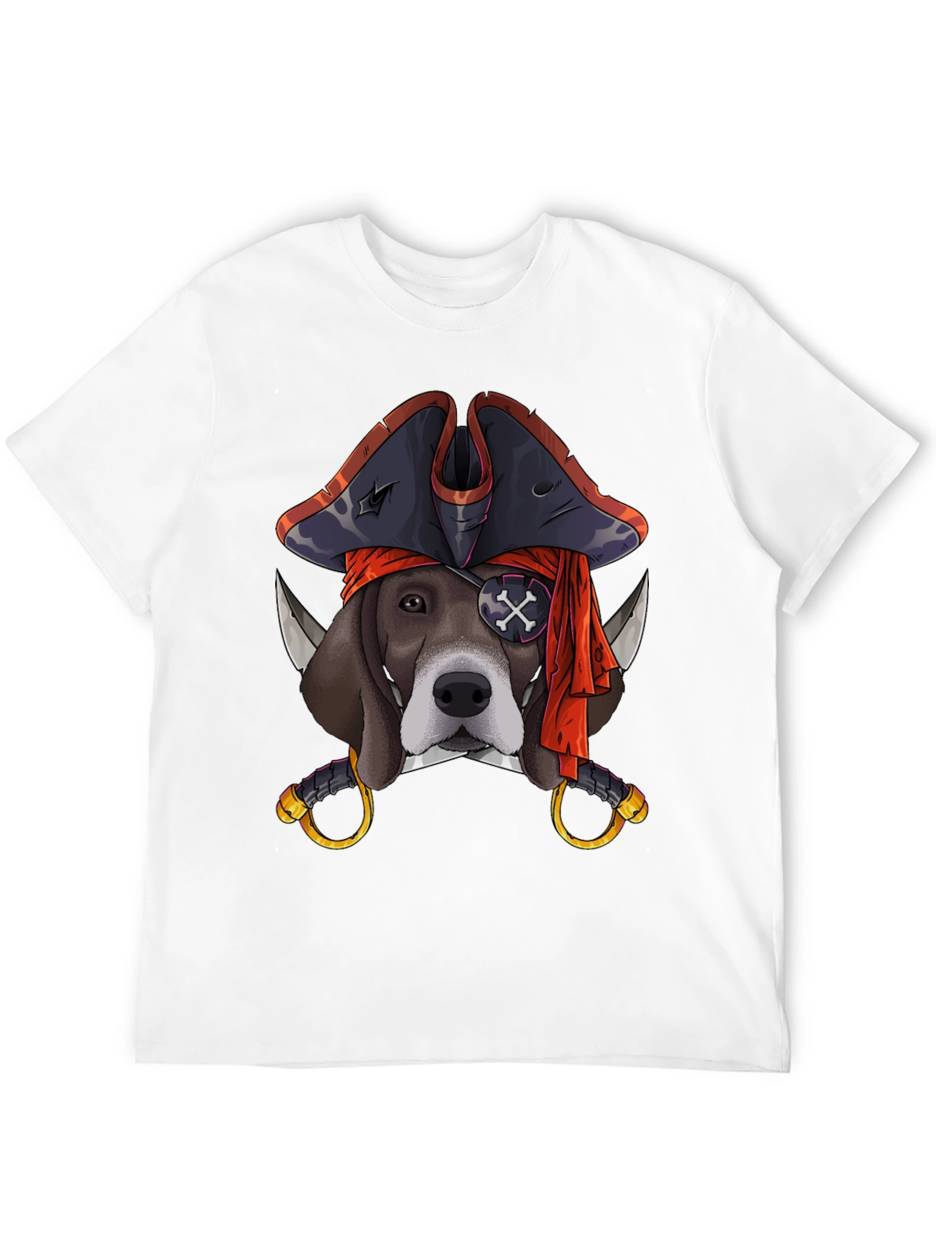 Pirate Dog T-Shirt - Black Cotton Tee