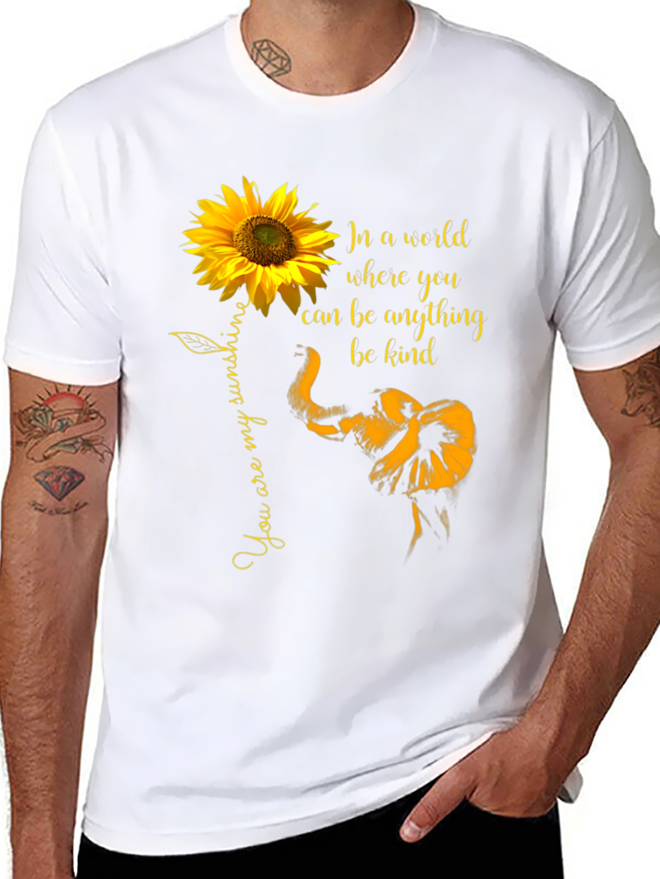 Sunflower Elephant Kindness T-Shirt