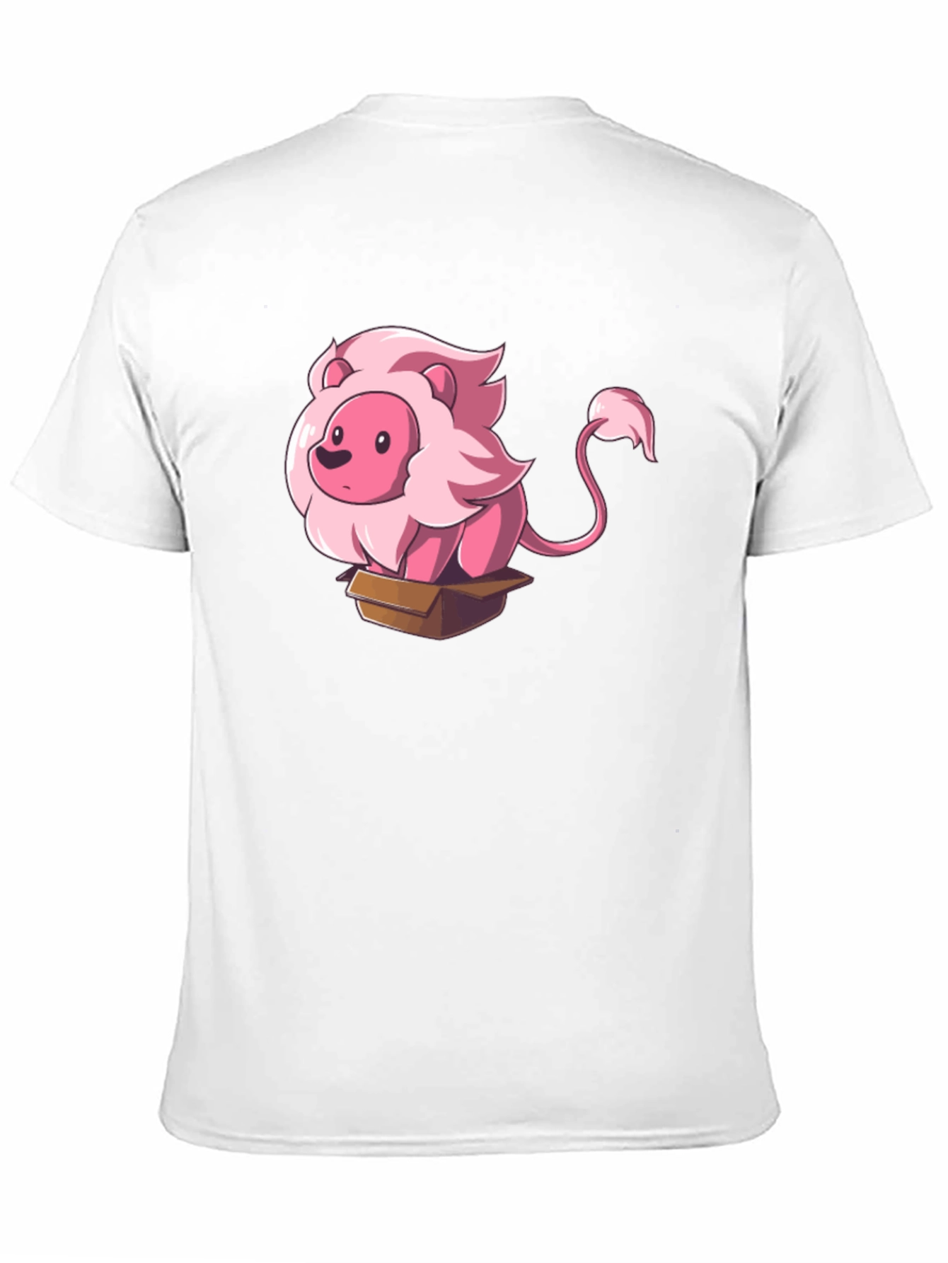 Cartoon Lion in Box Graphic Tee - Black