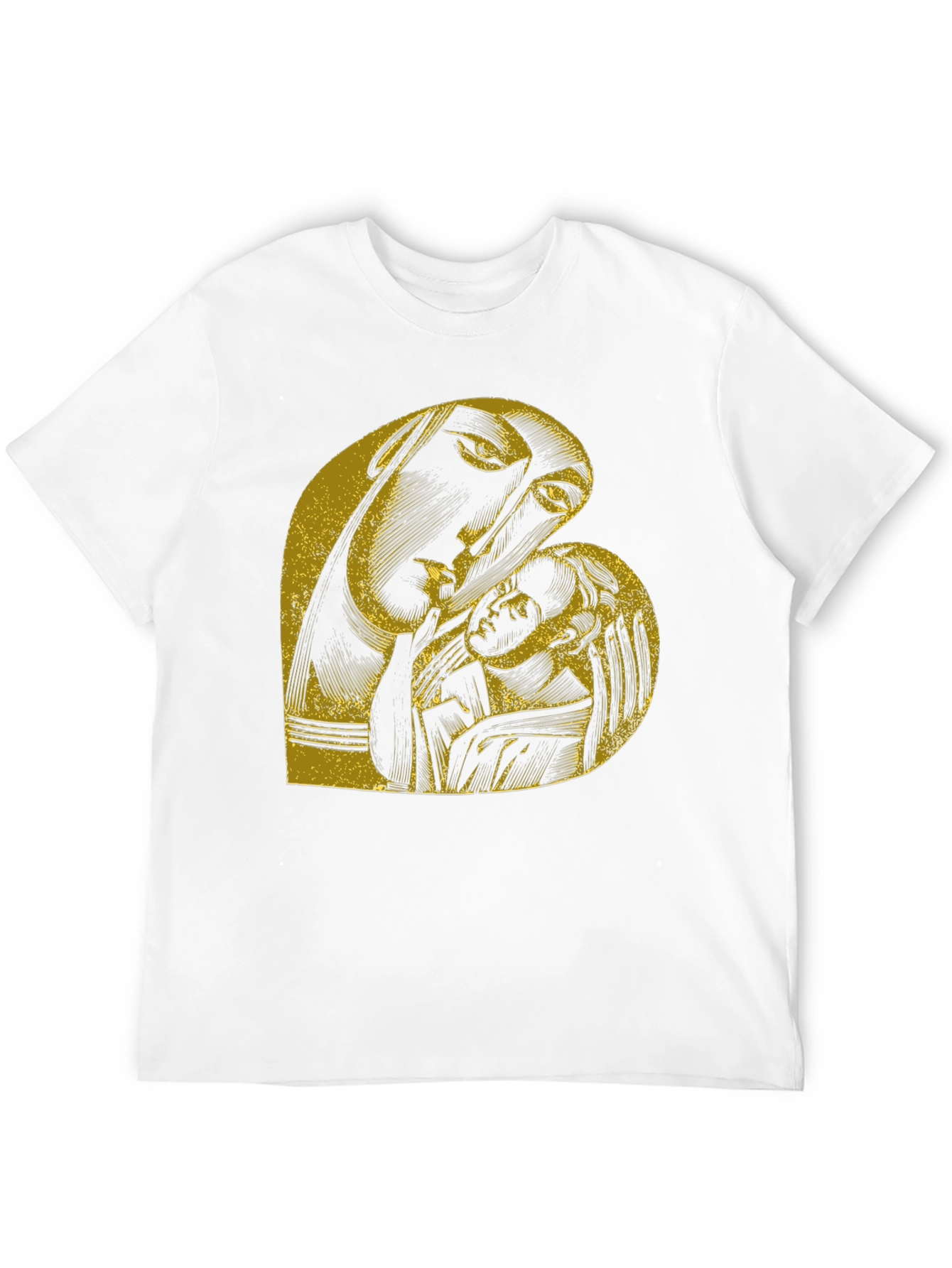 Madonna and Child Graphic Black T-Shirt