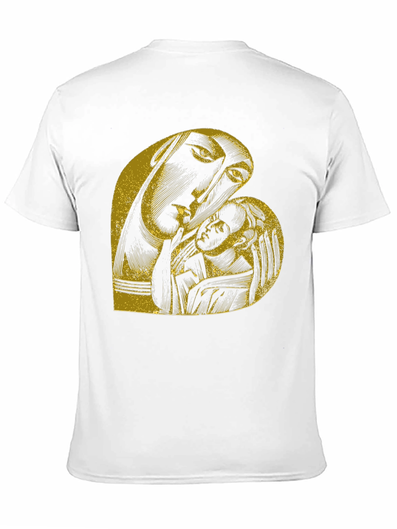 Madonna and Child Graphic Black T-Shirt