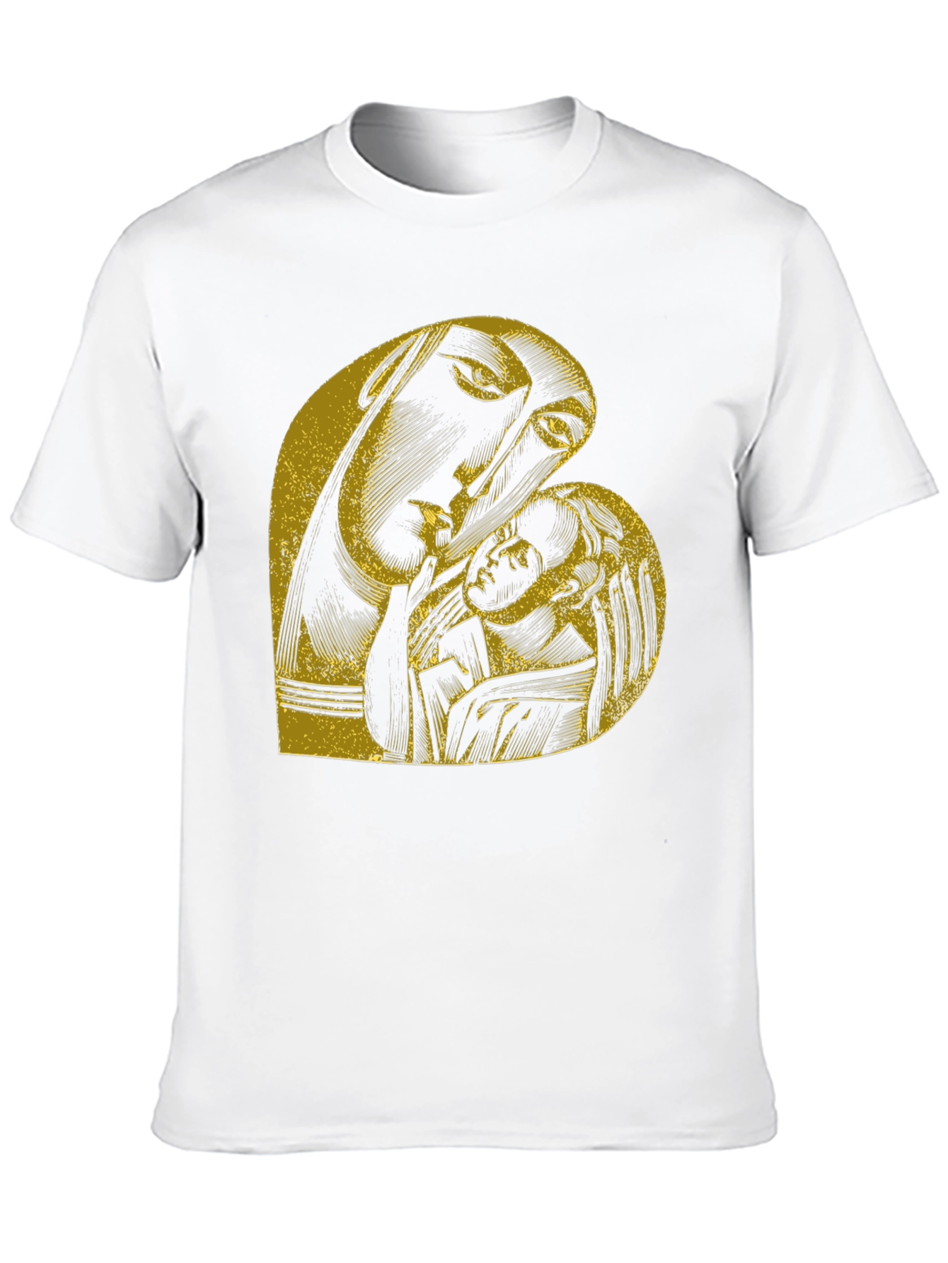 Madonna and Child Graphic Black T-Shirt