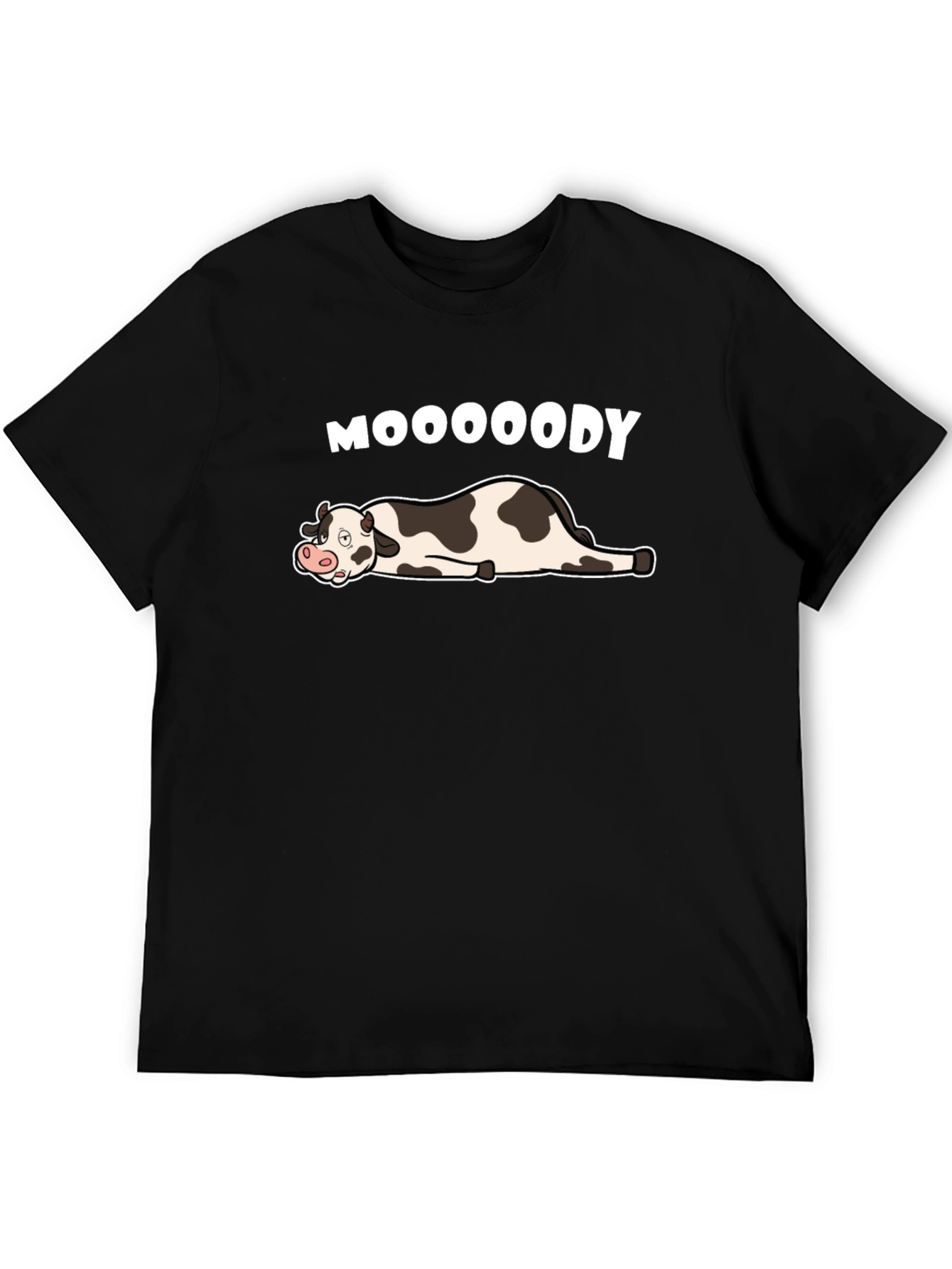 Mooooody Cow T-Shirt - Lazy Day Comfort