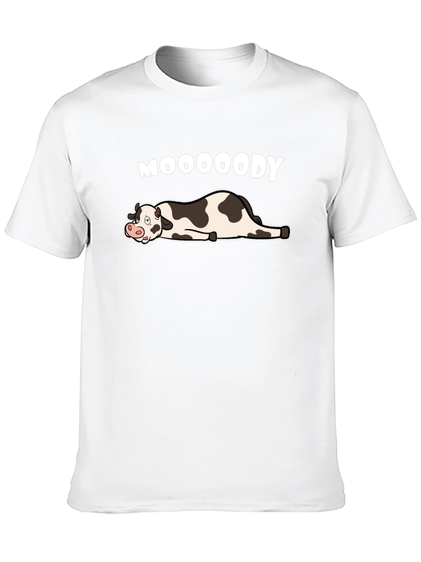 Mooooody Cow T-Shirt - Lazy Day Comfort