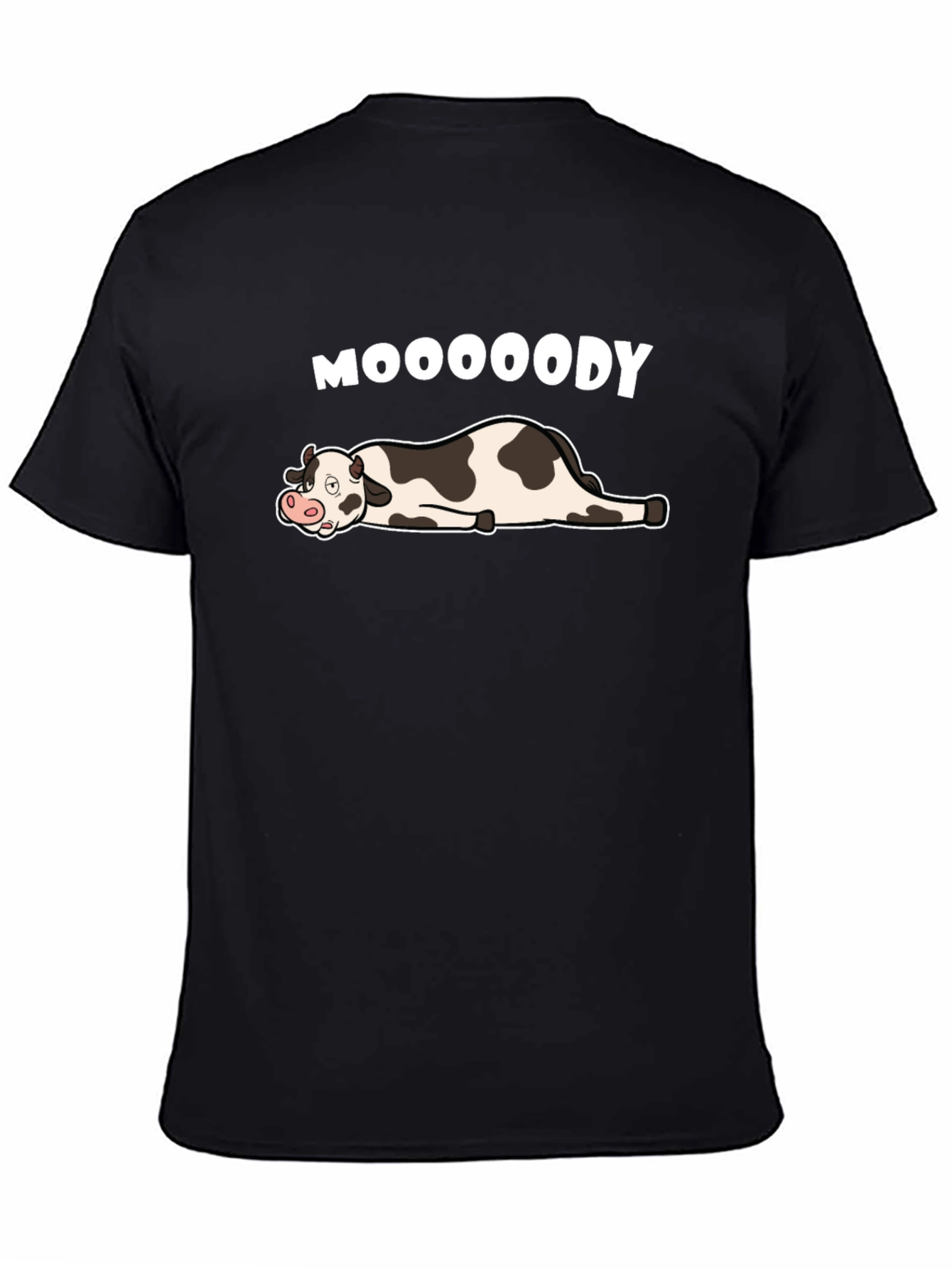 Mooooody Cow T-Shirt - Lazy Day Comfort