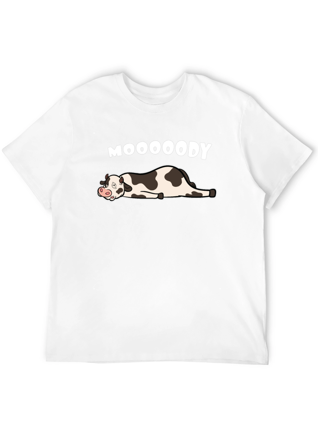 Mooooody Cow T-Shirt - Lazy Day Comfort