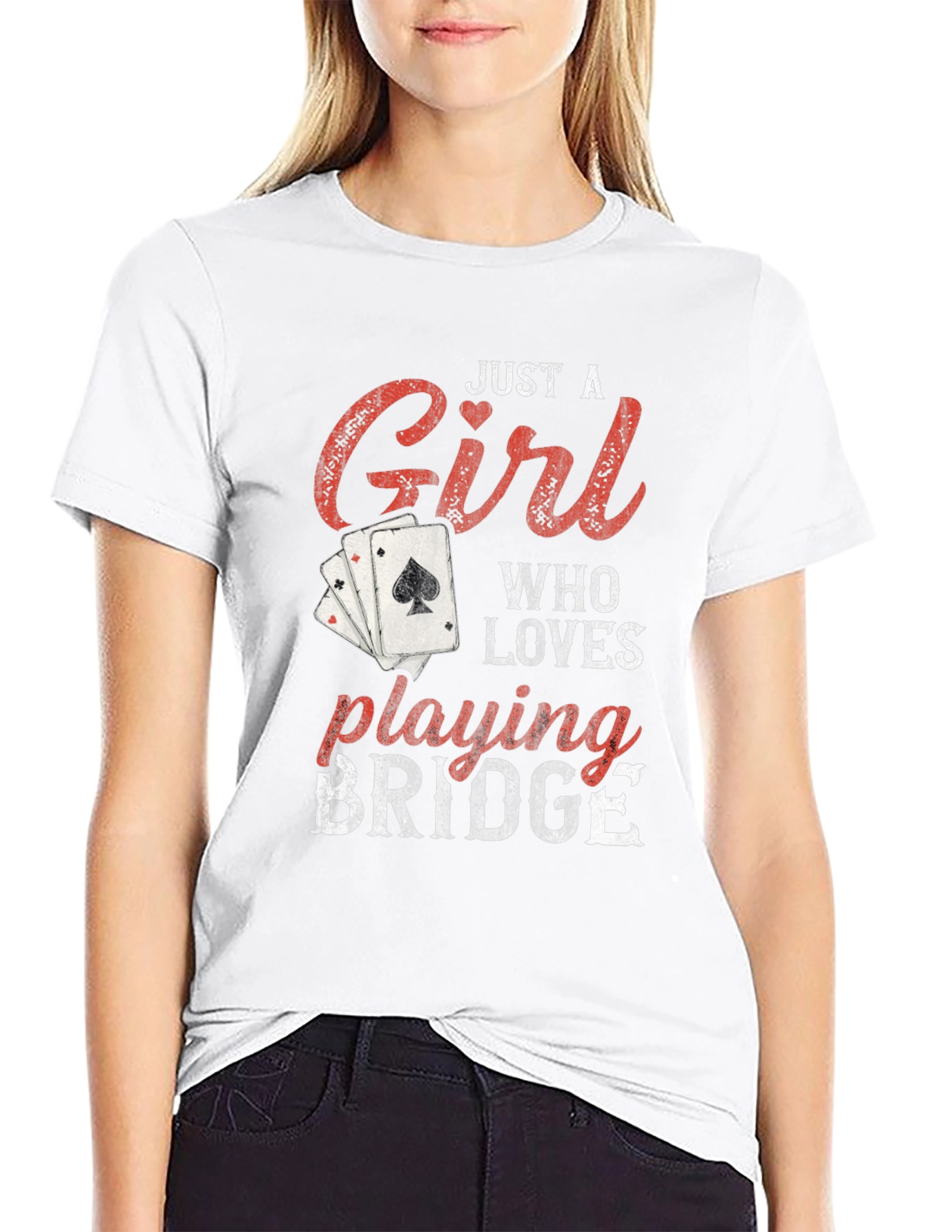 Just a Girl Who Loves Playing Bridge T-Shirt