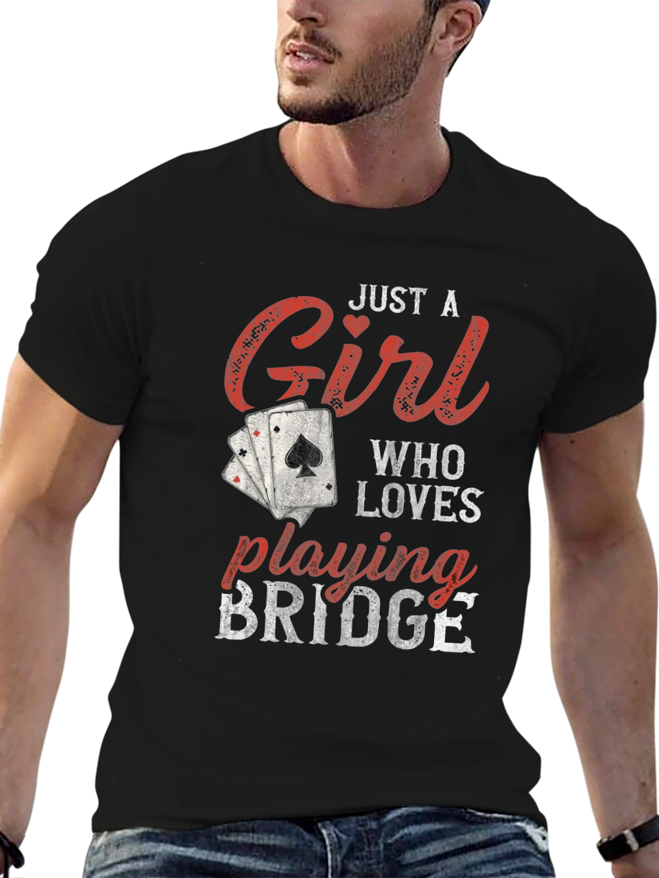 Just a Girl Who Loves Playing Bridge T-Shirt