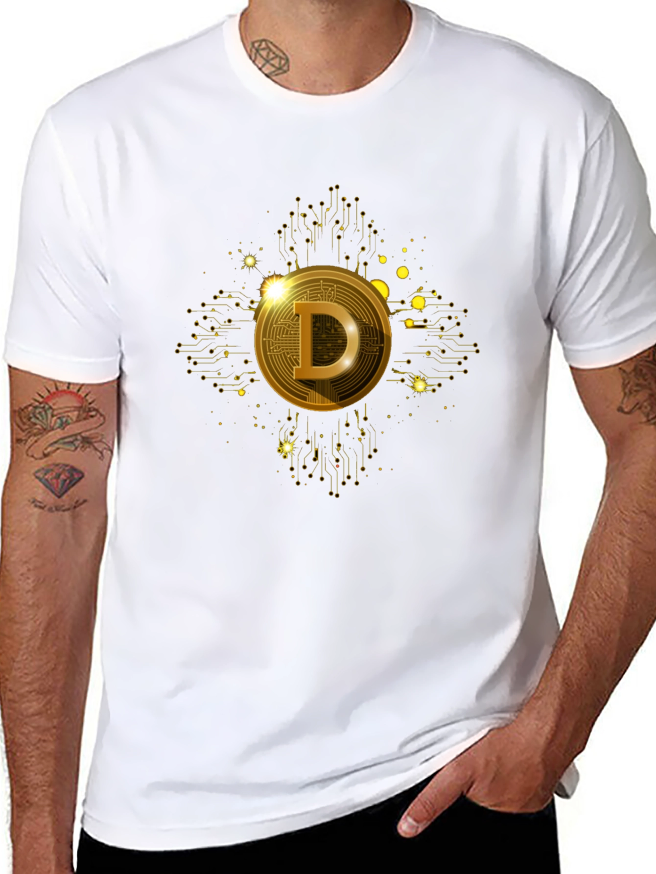 D Coin Graphic Tee - Crypto Style
