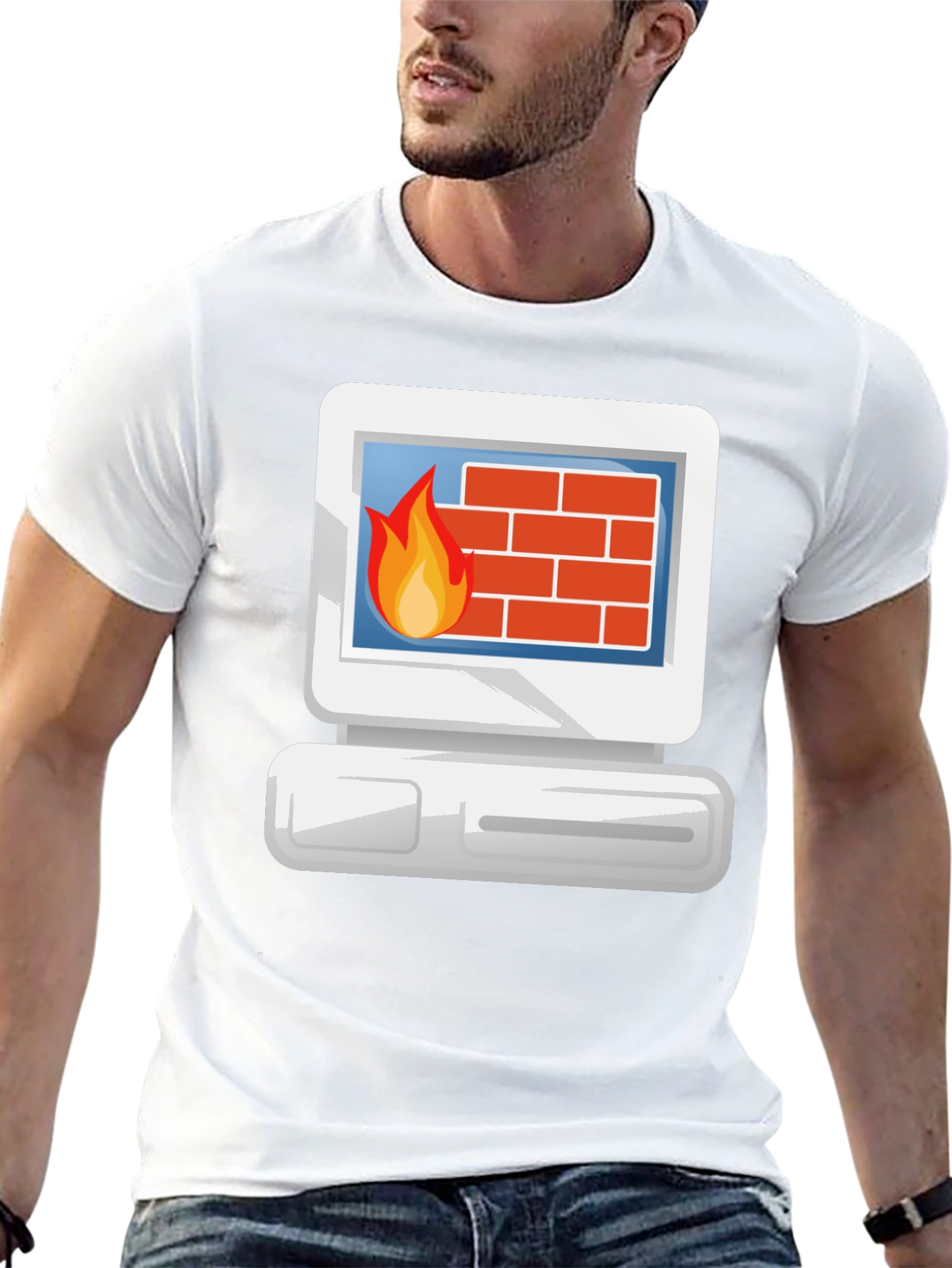 Firewall T-Shirt - Retro Computer Security Tee