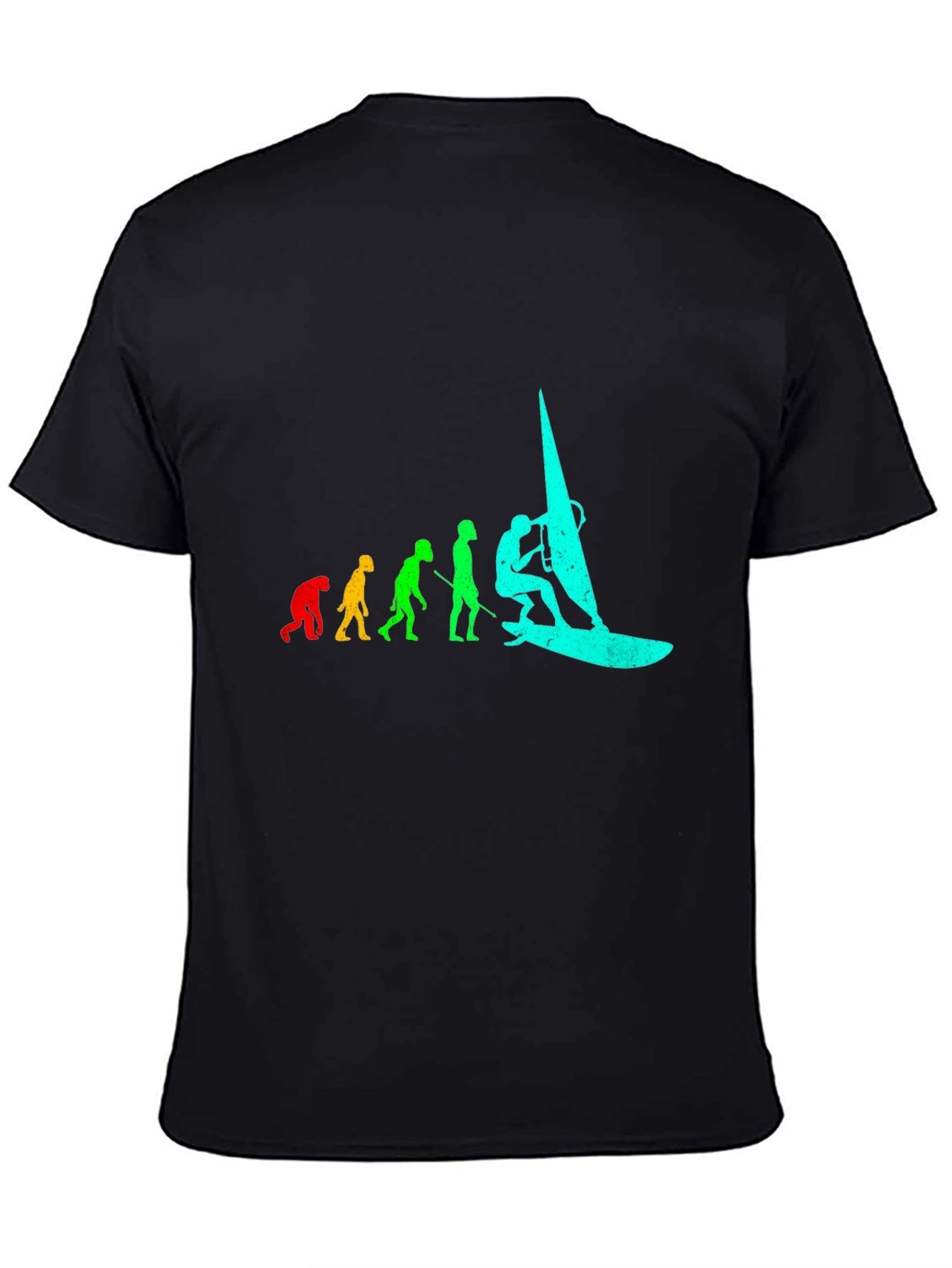 Evolution of Windsurfing Black T-Shirt