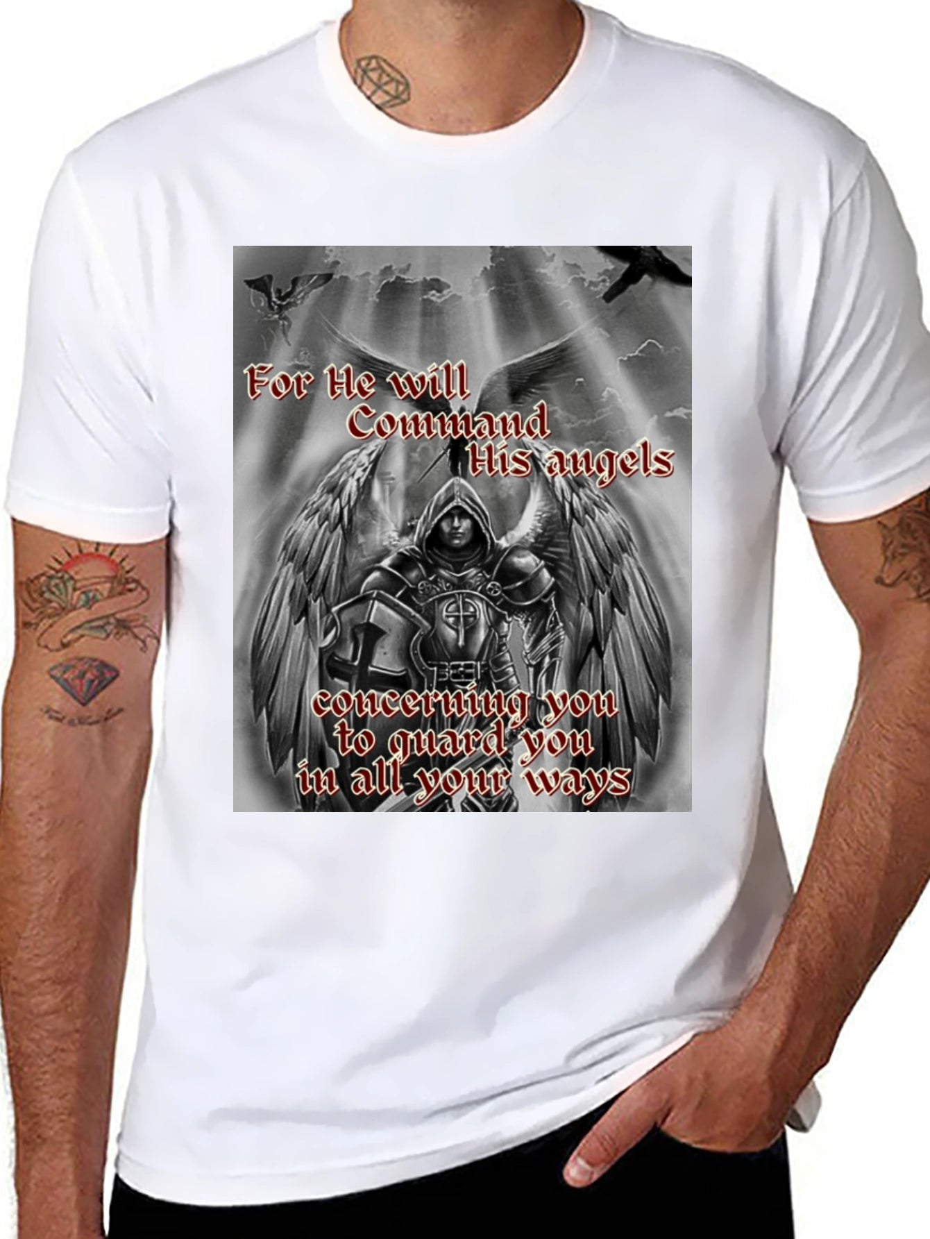 Angel Graphic T-Shirt - Guardian Protection