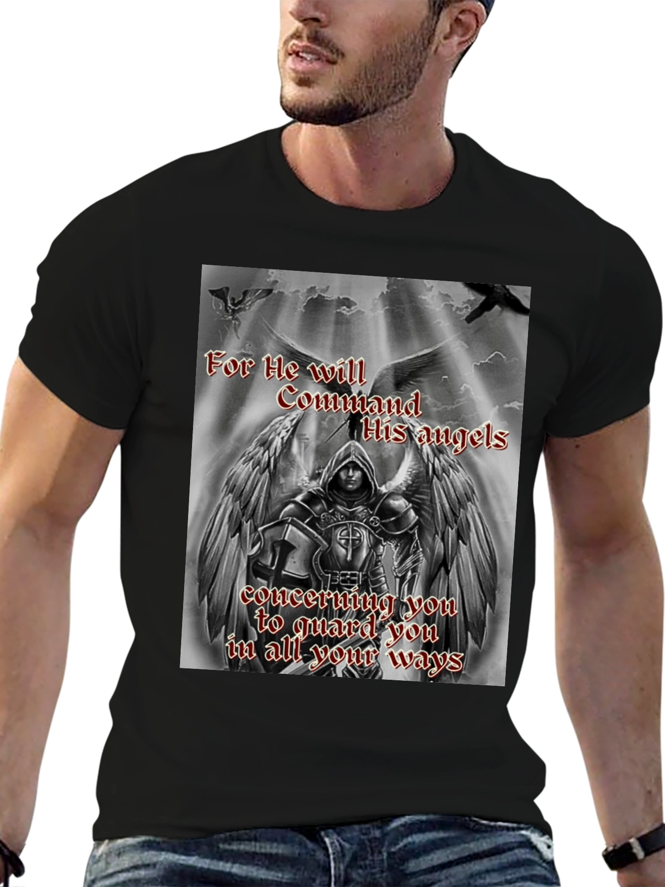 Angel Graphic T-Shirt - Guardian Protection