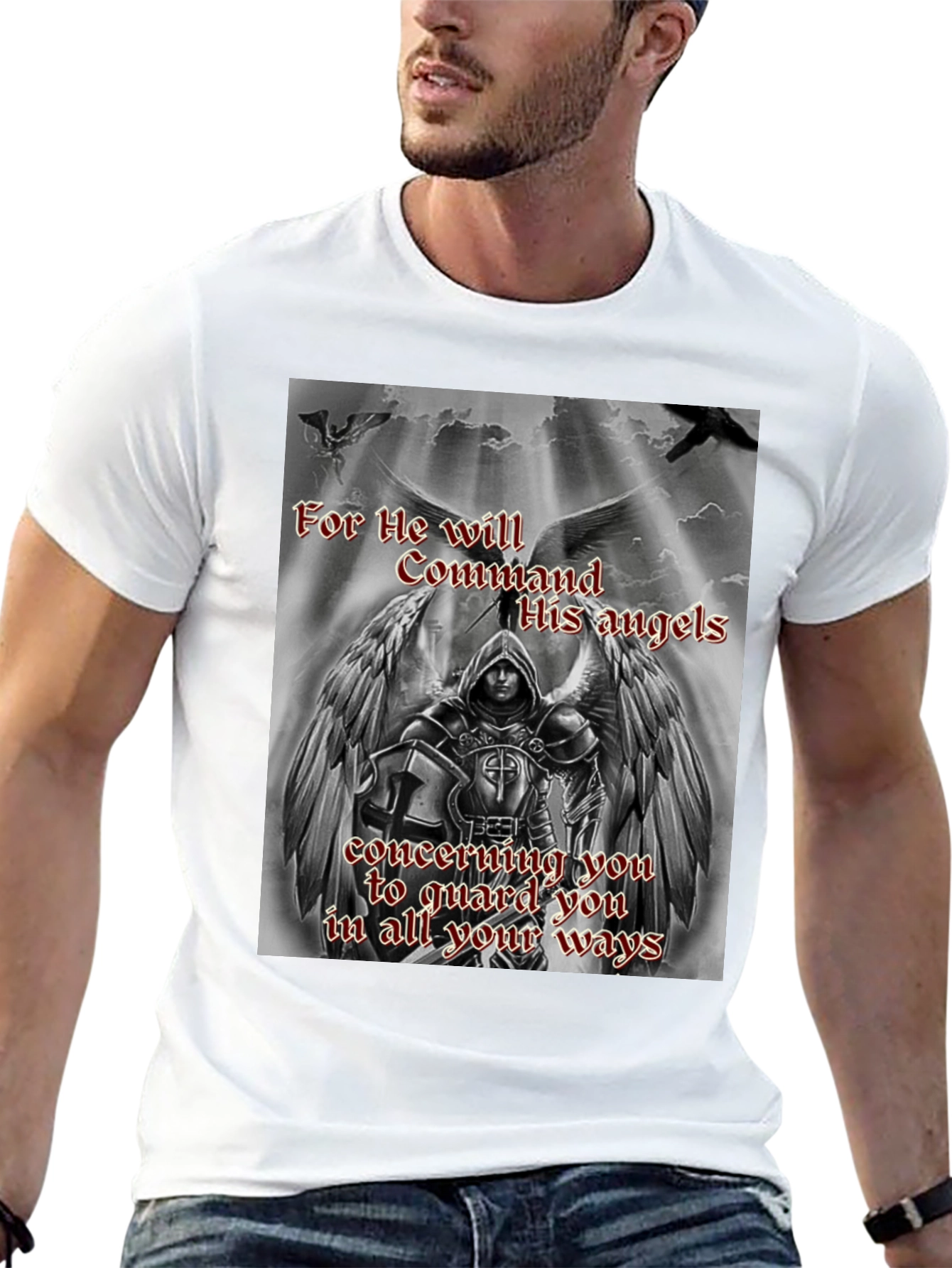 Angel Graphic T-Shirt - Guardian Protection