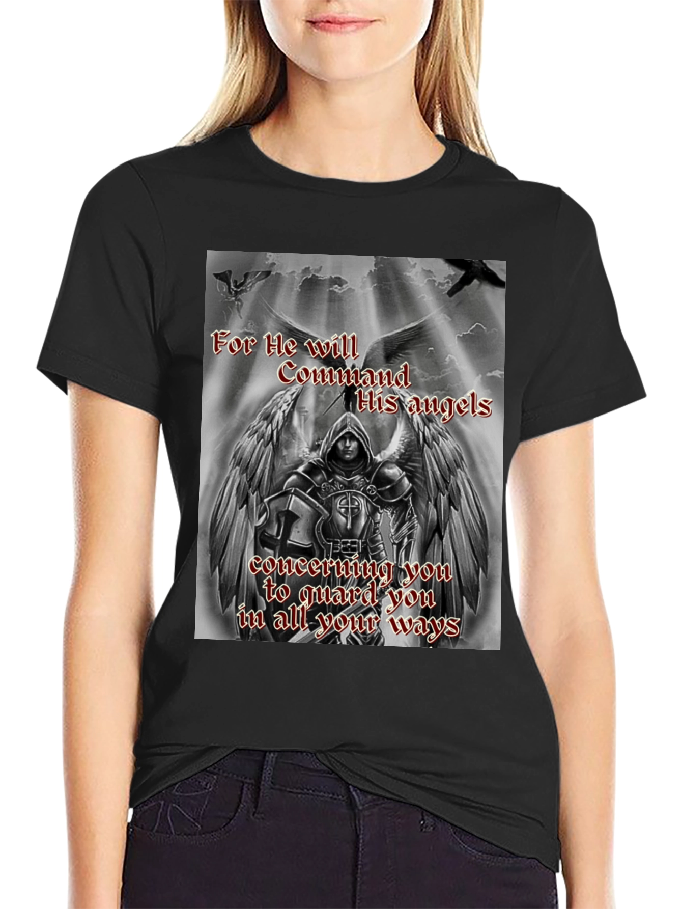 Angel Graphic T-Shirt - Guardian Protection
