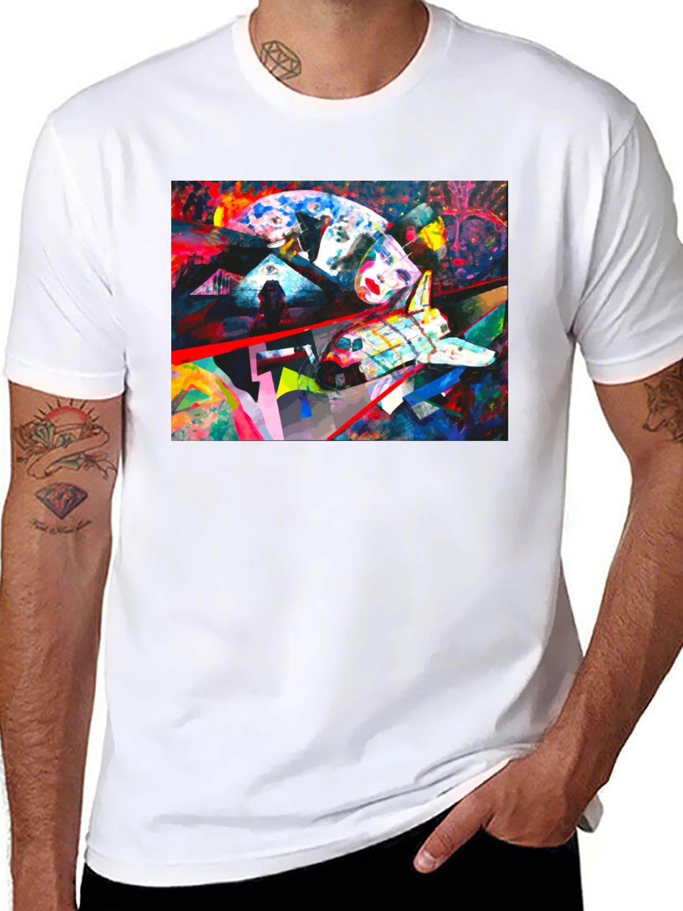Abstract Space Shuttle Graphic Tee