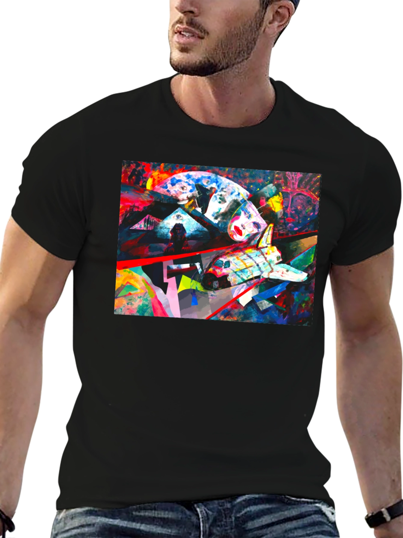 Abstract Space Shuttle Graphic Tee