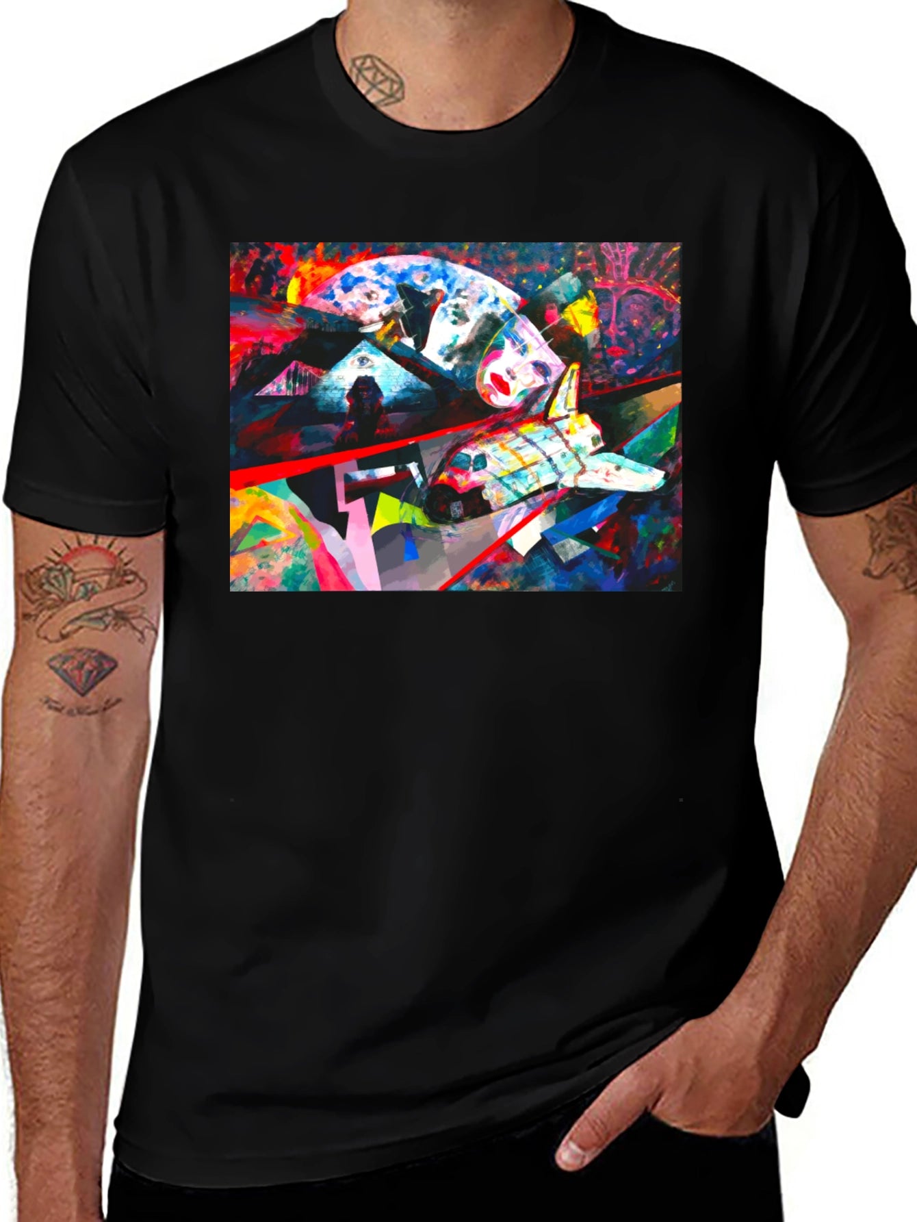 Abstract Space Shuttle Graphic Tee
