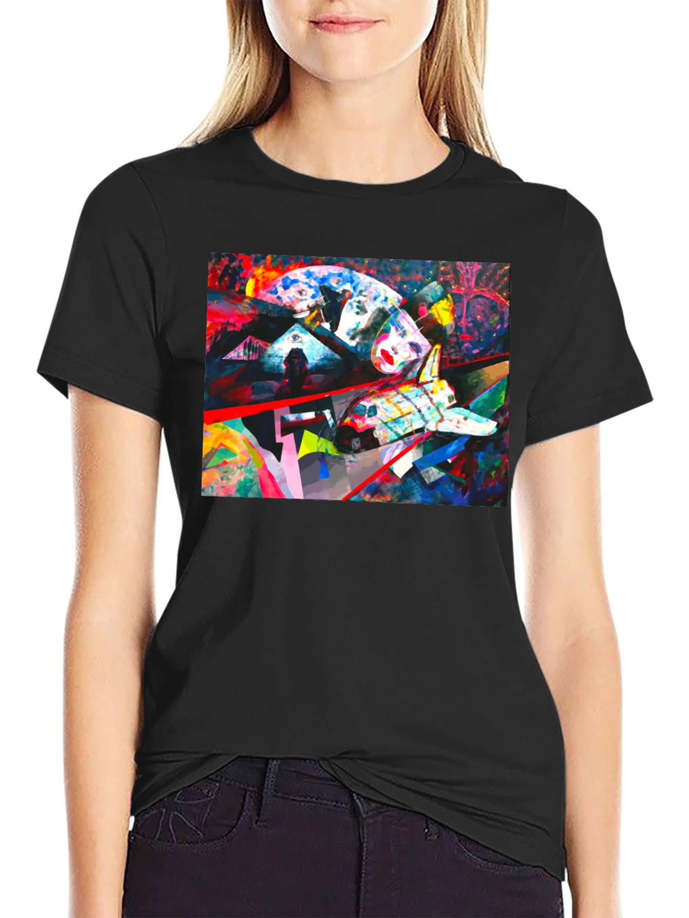 Abstract Space Shuttle Graphic Tee