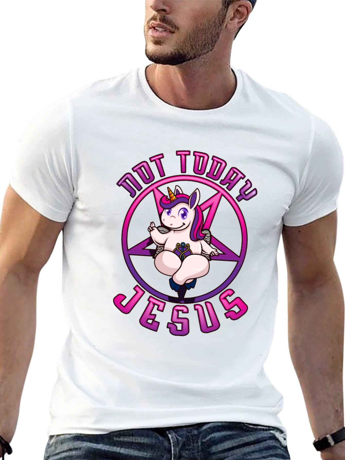 Not Today Jesus Unicorn T-Shirt