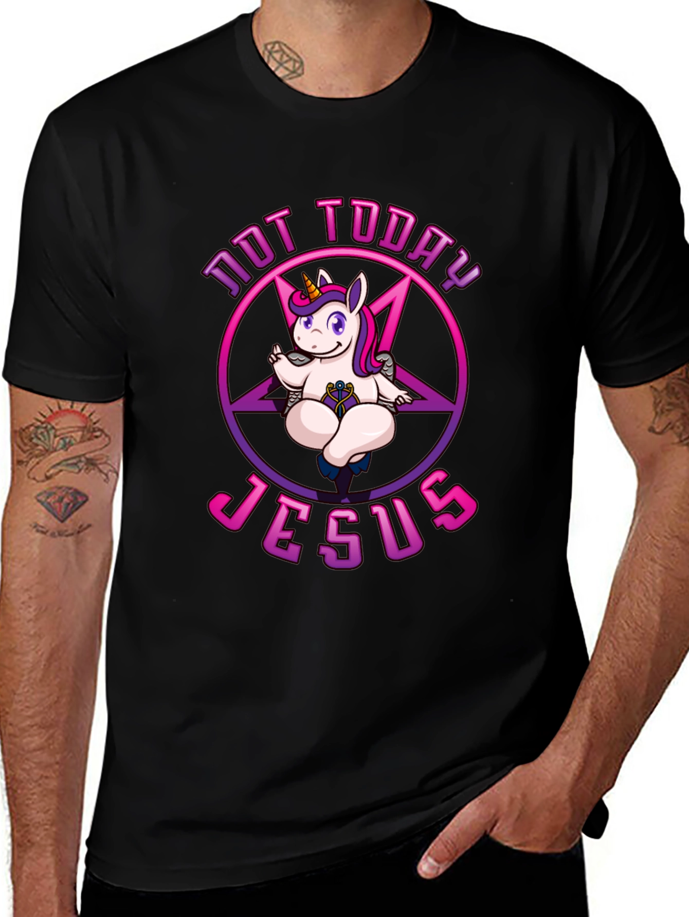 Not Today Jesus Unicorn T-Shirt