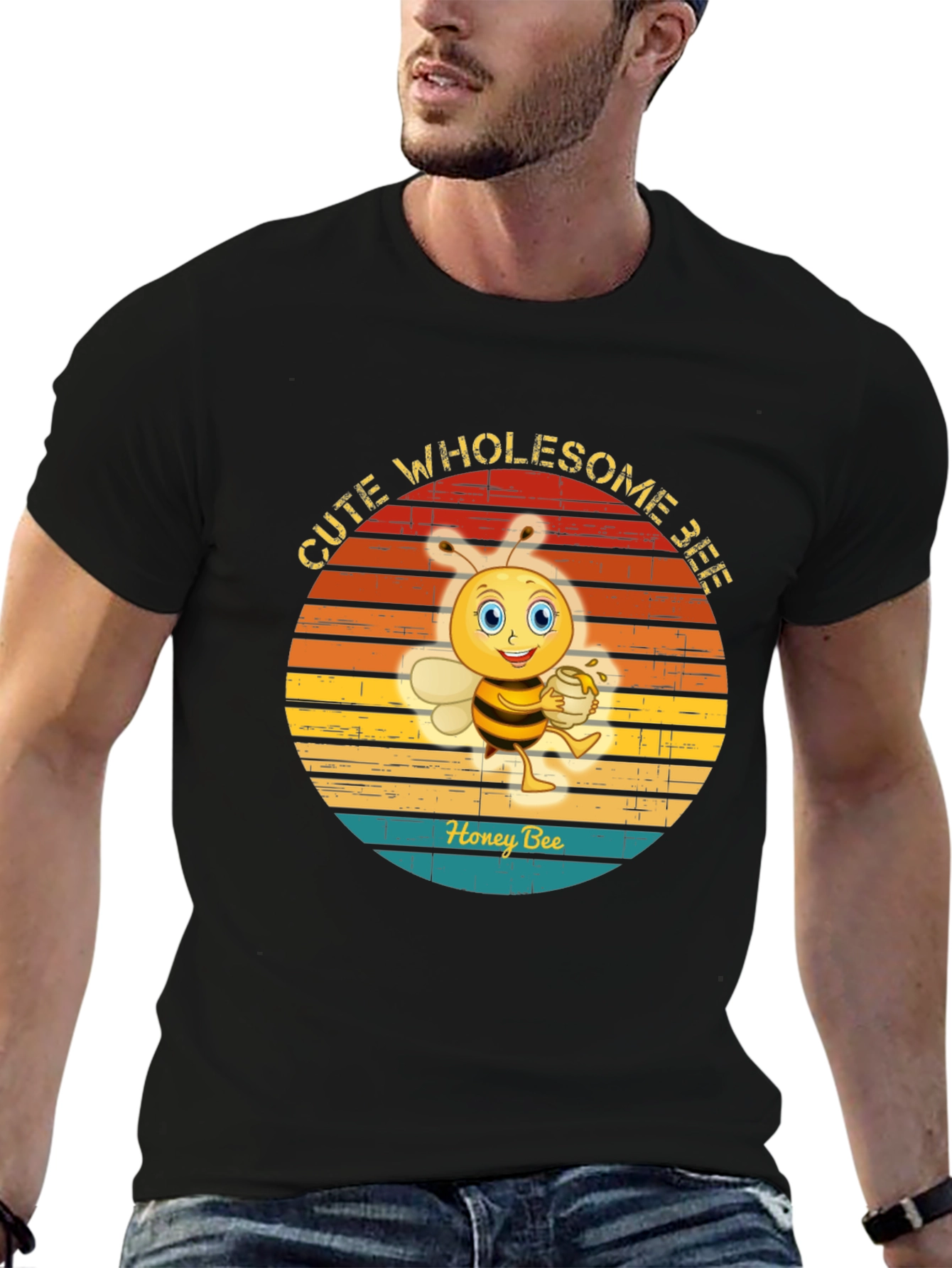 Cute Wholesome Honey Bee Graphic Tee