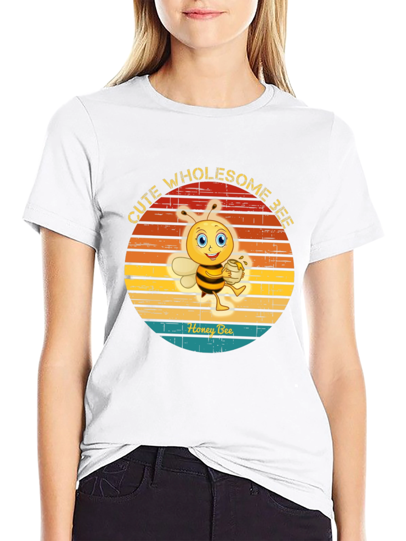 Cute Wholesome Honey Bee Graphic Tee