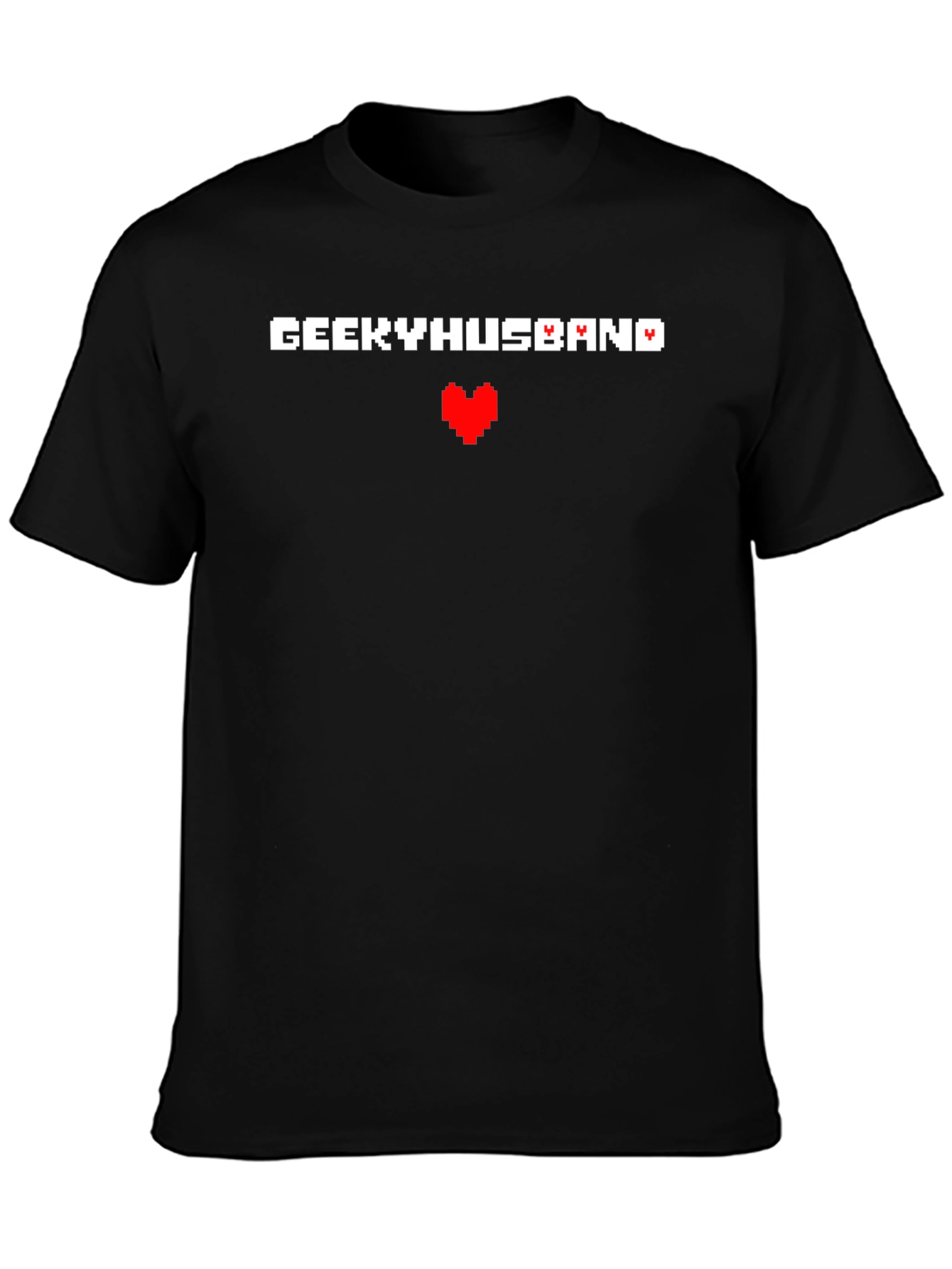 Geeky Husband Pixel Heart T-Shirt