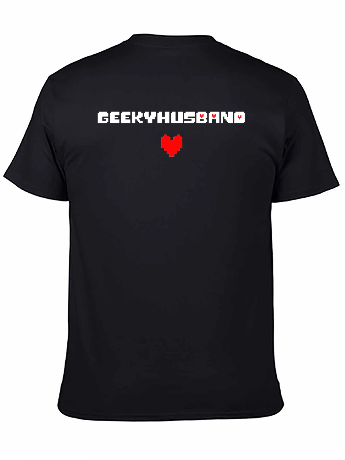 Geeky Husband Pixel Heart T-Shirt